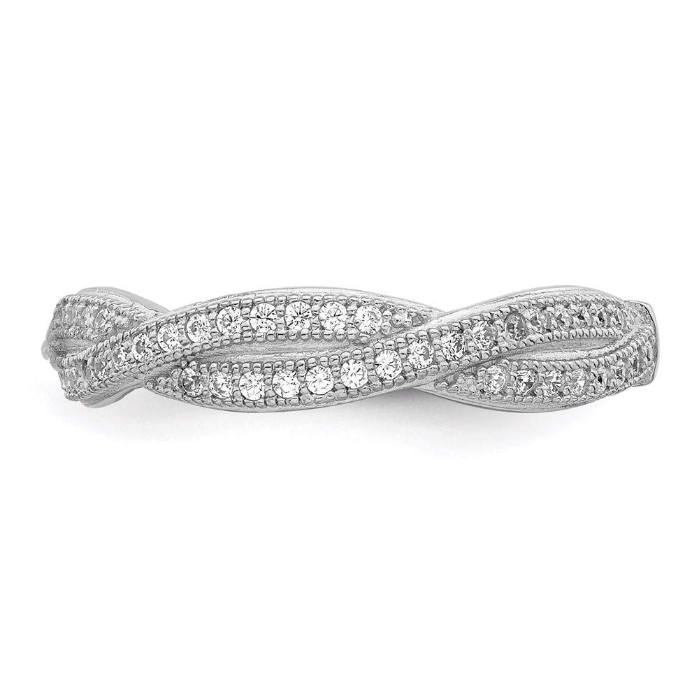 925 Sterling Silver Cubic Zirconia Brilliant Embers Ring - Elegant Women's Fine Jewelry for Gifts, Anniversaries & Special Occasions | Perfect for Date Nights, Weddings & Formal Events