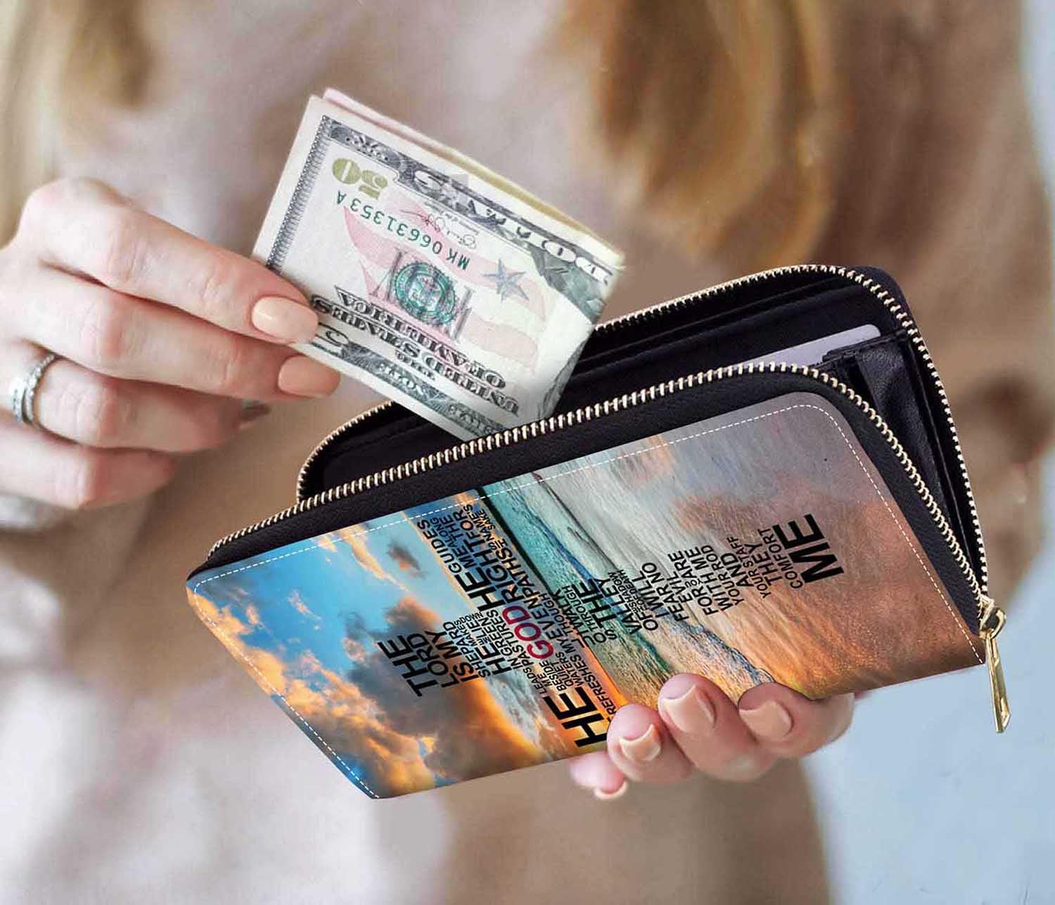Christian Cross Women's PU Leather Wallet - Large Capacity for Phone, Cards & Cash - Church & Daily Use