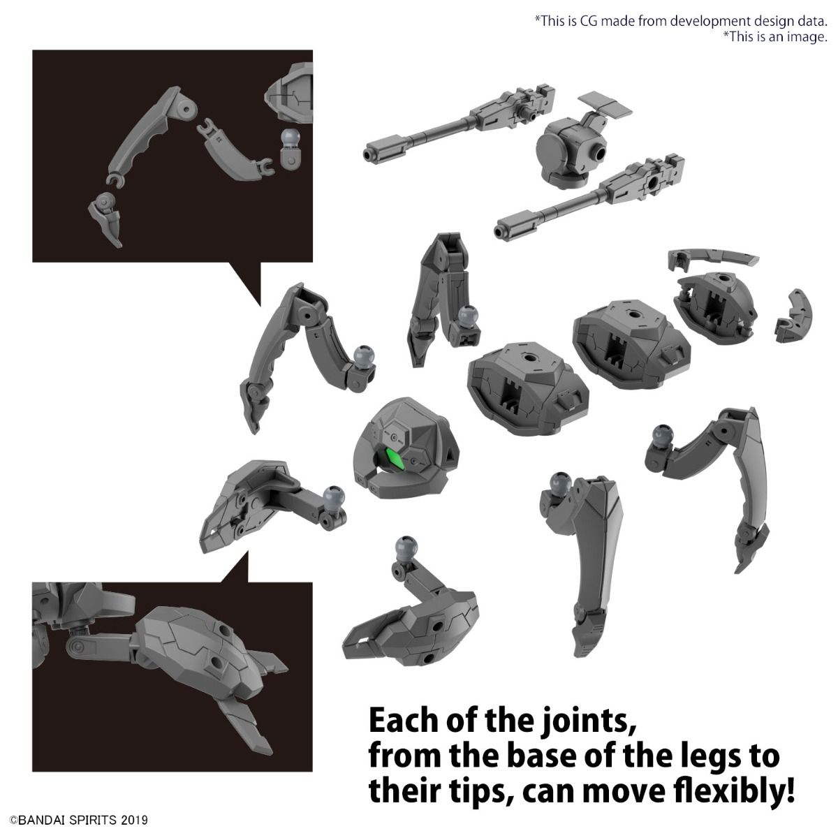 Bandai 30MM EV-15 1/144 Extended Armament Vehicle Model Kit - Multiple Legs Mecha Version for Action Figure Collectors & Sci-Fi Model Builders - Perfect for Display, Customization & Mecha Battles