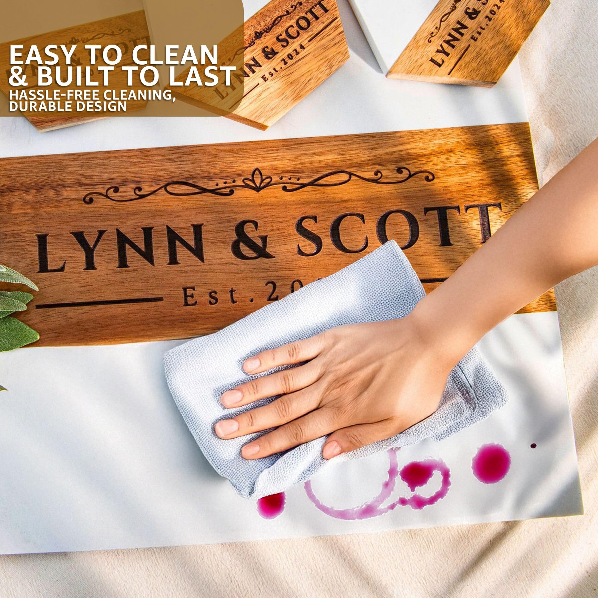 Personalized Wooden Charcuterie Board - Custom Engraved Large Cheese Serving Platter for Weddings, Anniversaries, Bridal Showers & Housewarming Gifts | Perfect Birthday Present for Women, Mothers & Moms | Elegant Entertaining & Charcuterie Display
