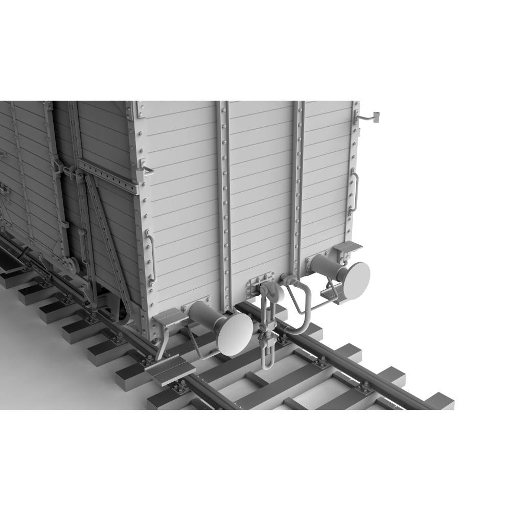 AK Interactive 35502 1/35 Scale German Railway Covered G10 Wagon Model Kit - Perfect for WWII Military Train Dioramas & Historical Model Railroad Displays