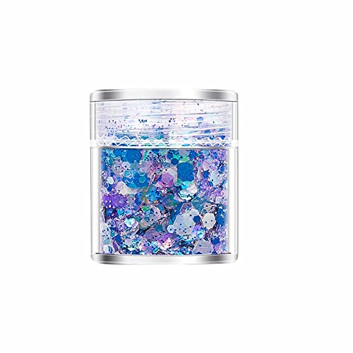 Glitter Nail Powder Set - Shiny Hexagon Glow in The Dark Nail Charms, Fluorescent Pigment for Nail Art Decoration & Dip Powder Manicure | Perfect for DIY Nails, Salon Use, Party & Special Occasion Nail Designs