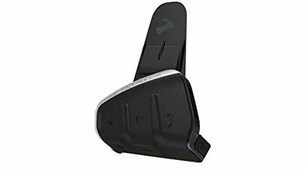 Cardo PACKTALK Slim Motorcycle Bluetooth Communication System Headset - Dual Pack (2 Units) - Black | Wireless Intercom for Riders, GPS Navigation & Music Streaming | Perfect for Group Rides & Long-Distance Touring