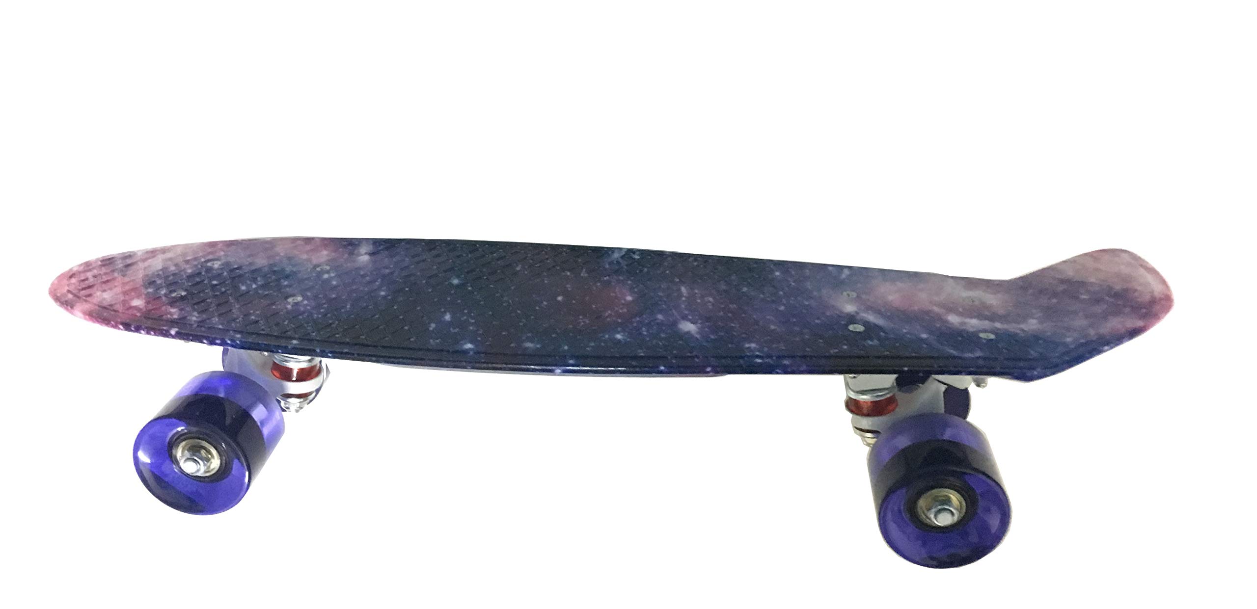 **DreamFire Galaxy Starry Skateboard - 22 Inch Mini Retro Cruiser for Kids, Boys & Girls - Beginner-Friendly Purple Skateboard - Perfect for Commuting, Park Rides & Outdoor Fun**