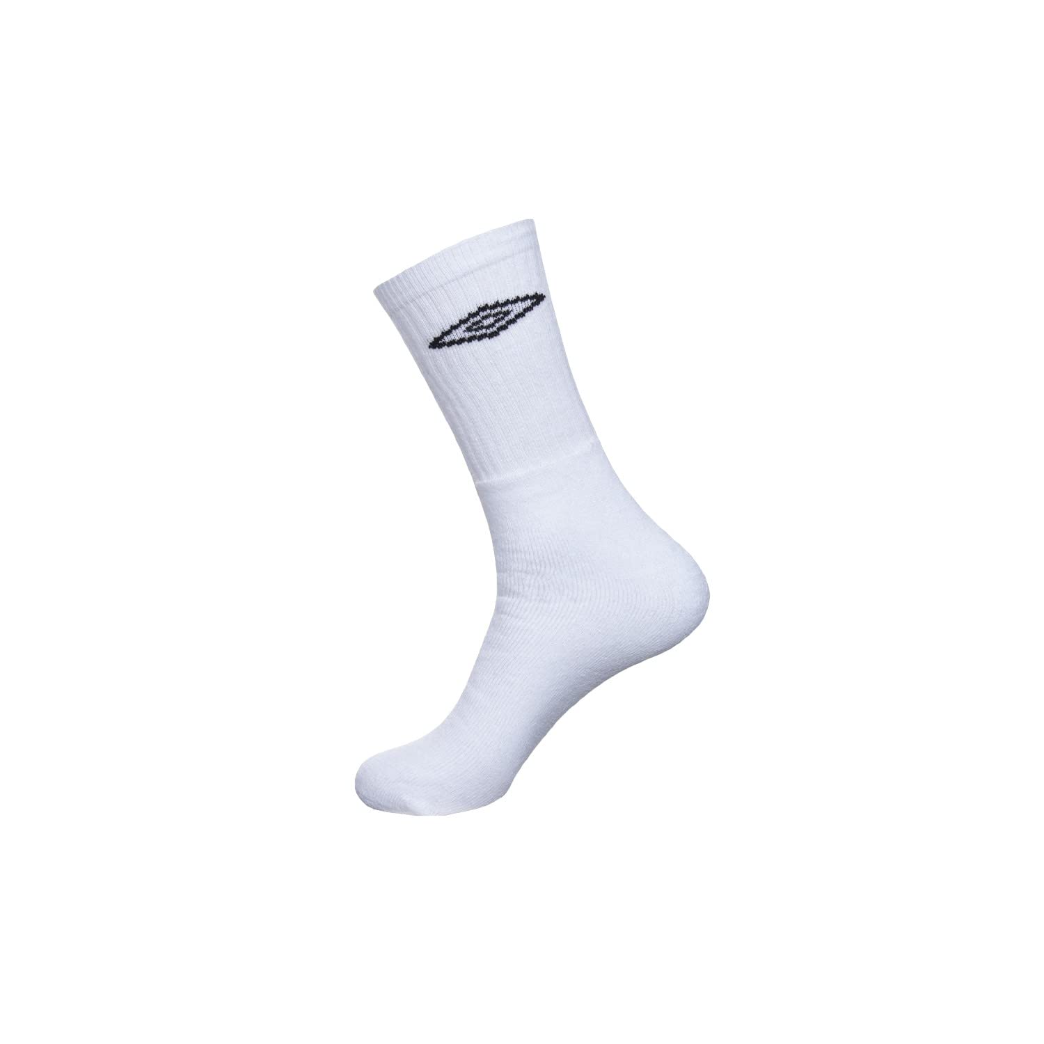 Umbro Men's Athletic Socks - 10 Pack White Crew Socks for Running, Gym & Casual Wear - Moisture Wicking Comfort Socks for Sports & Everyday Use