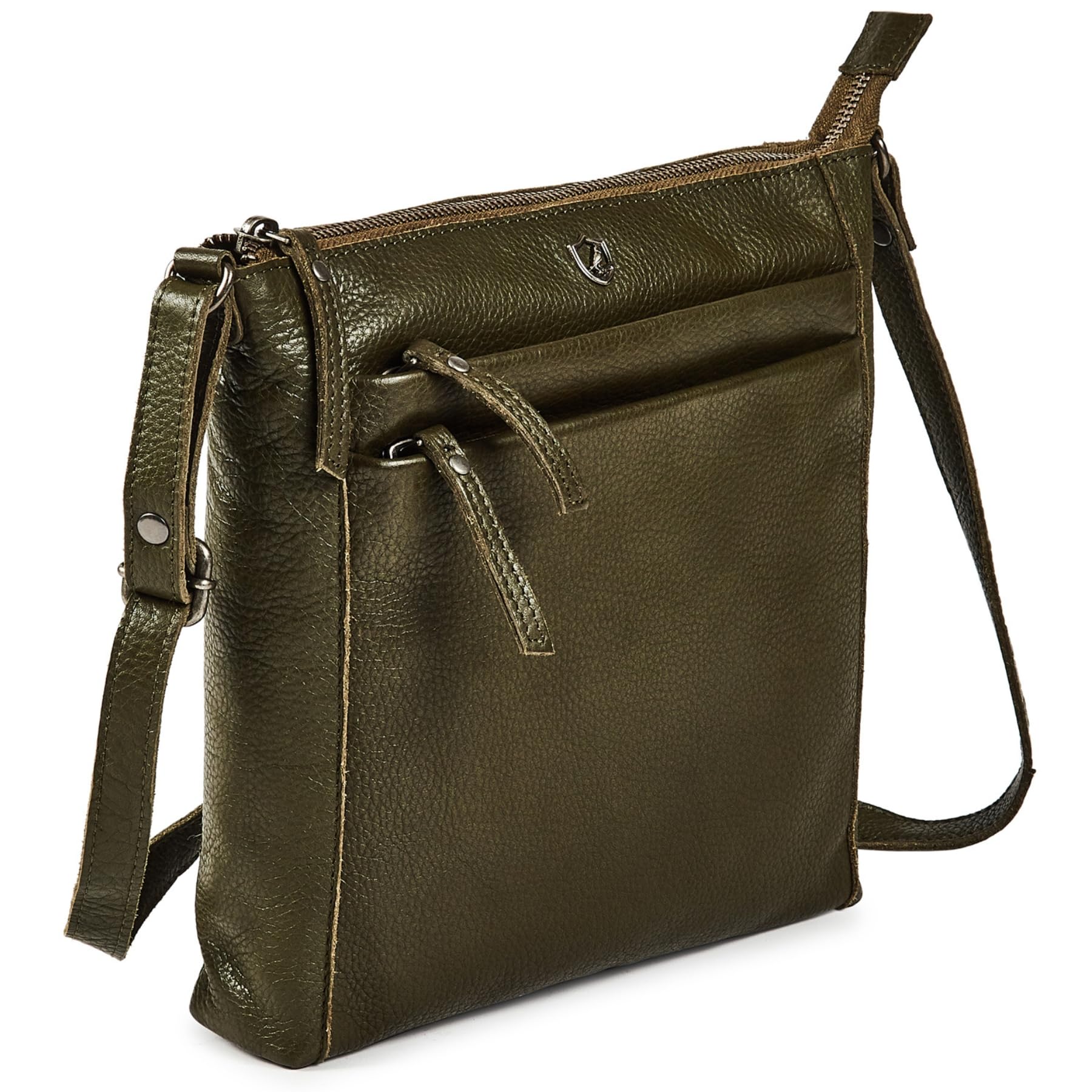 Stylish Women's Crossbody Bag - Genuine Leather Small Soft Pebbled Handbag with Adjustable Strap for Everyday Use, Travel & Shopping