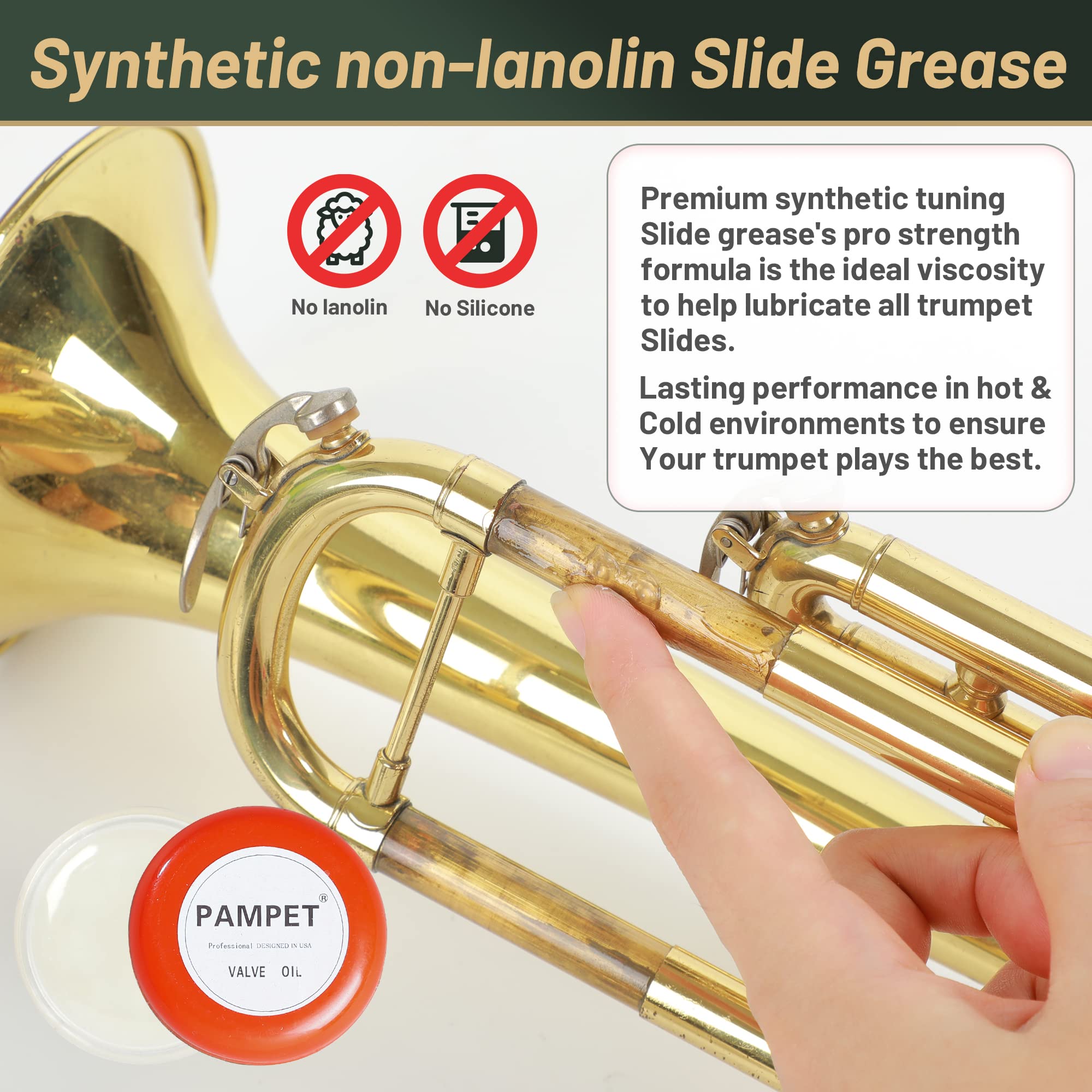 Professional Trumpet Cleaning Kit with Valve Oil & Lightweight Practice Mute - Complete Trumpet Care Set for Maintenance & Silent Practice - Perfect for Musicians, Students & Band Performances