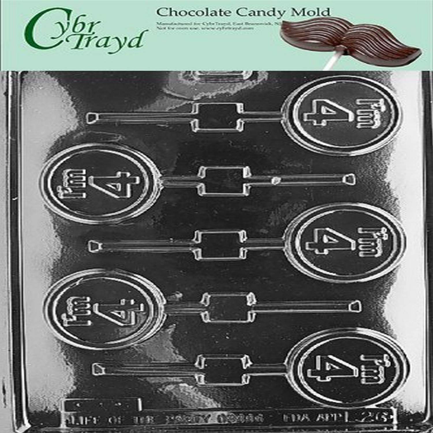 Cybrtrayd Chocolate Candy Mold - I'm 4 Lolly Letters & Numbers for DIY Candy Making | Perfect for Birthday Parties, Baby Showers & Holiday Treats