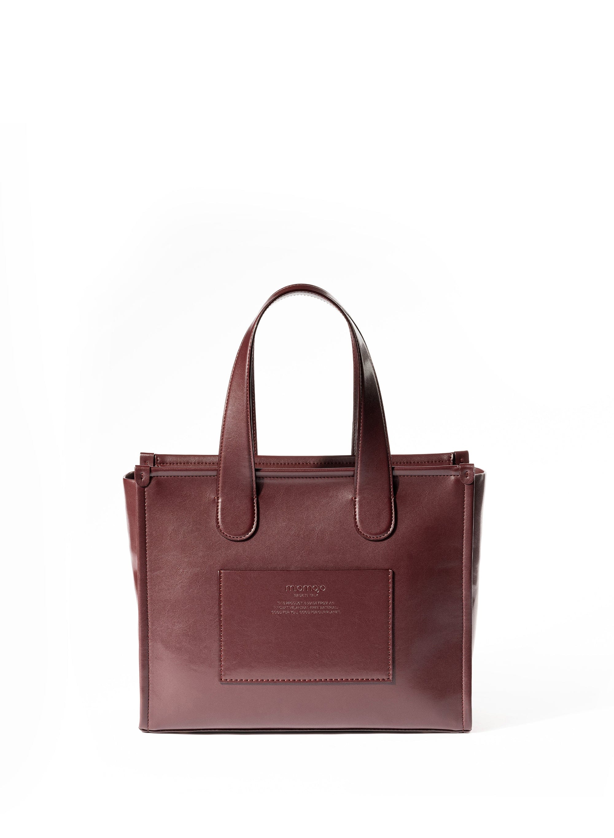 Vegan Leather Tote Bag for Women - Alma L Apple Leather Tote in Plum | Stylish & Eco-Friendly Handbag for Work, Travel & Everyday Use