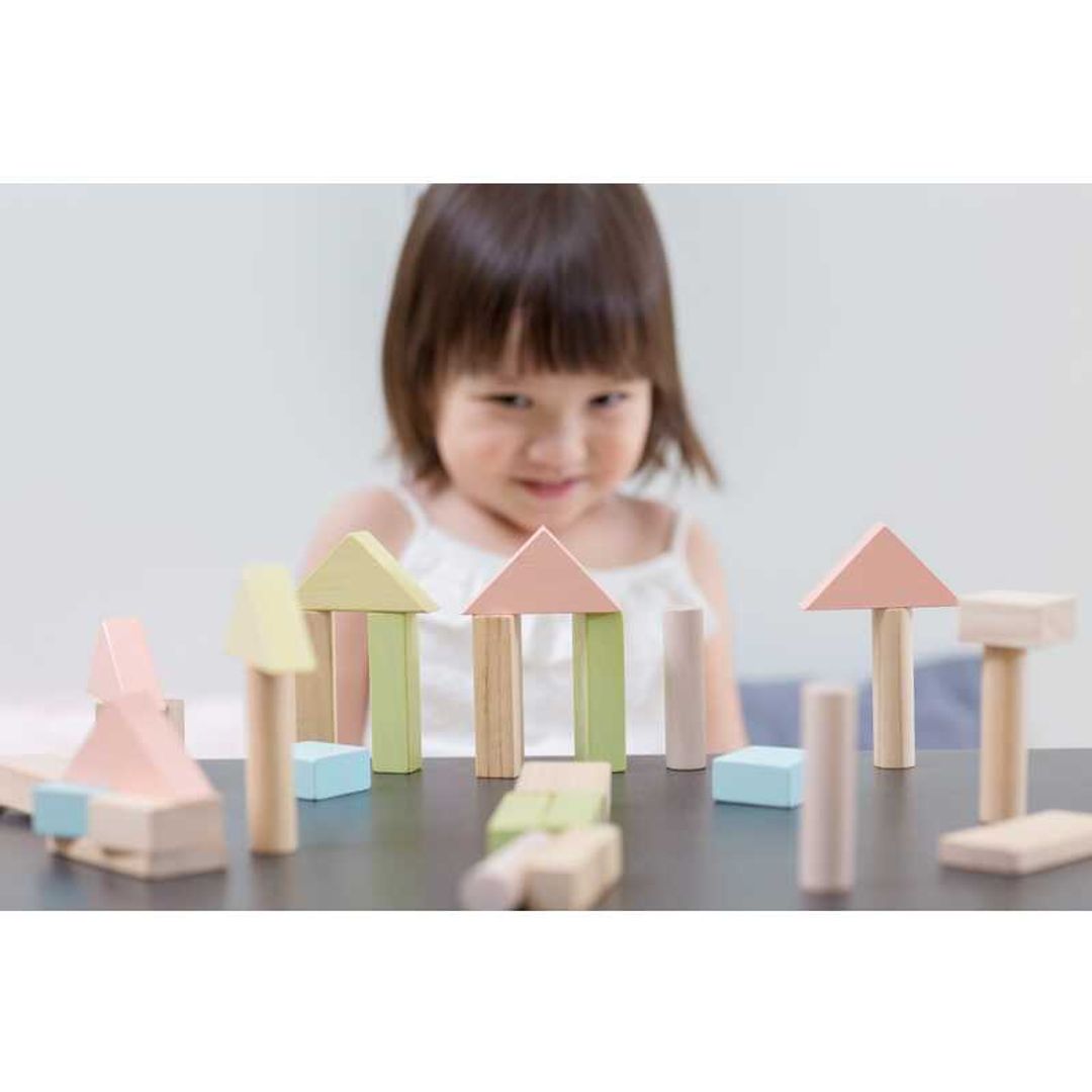 40-Piece Wooden Building Blocks for Kids - STEM Learning Toys, Creative Construction Set for Toddlers & Preschoolers - Perfect for Classroom, Birthday Gifts & Indoor Playtime
