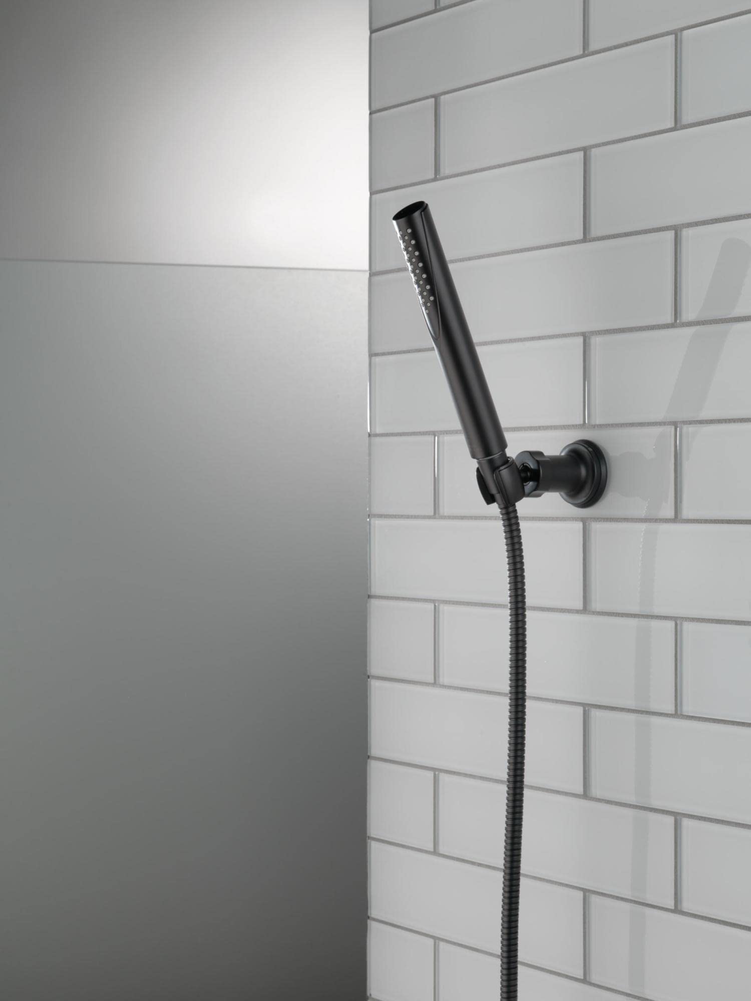Delta Faucet Trinsic Single Spray Wall-Mount Hand Shower with Hose - Gold Handheld Shower Head & Slide Bar in Champagne Bronze (55085-CZ) - Perfect for Bathroom Renovation & Spa-Like Shower Experience