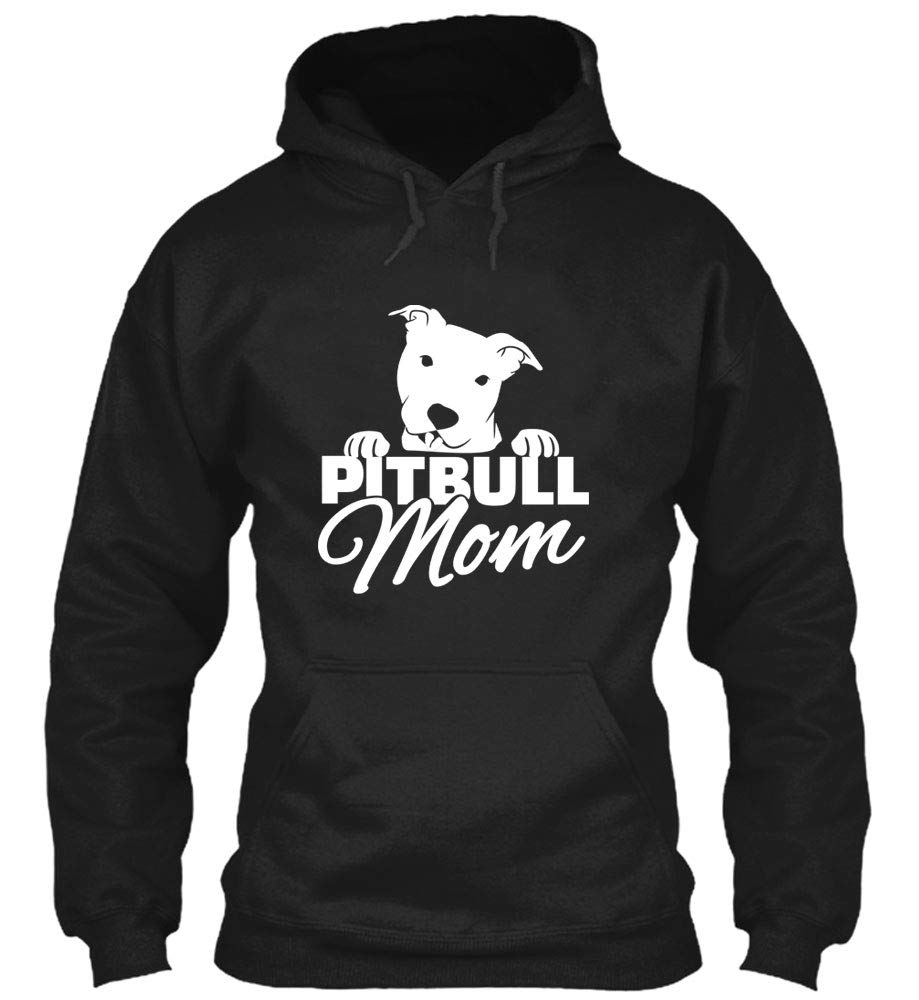Pitbull Sweatshirt - Peeking Pitbull Mom Unisex Hooded Pullover | Cute Dog Lover Gift for Women & Men | Perfect for Casual Wear, Gifts & Dog-Themed Parties