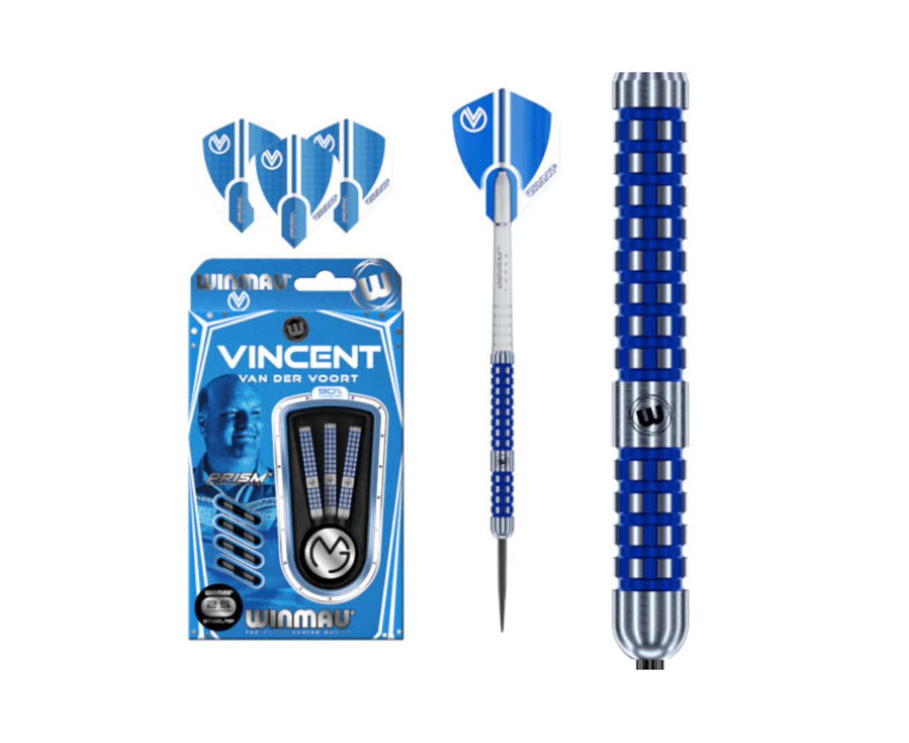 Vincent Van Der Voort 90% Tungsten Steel Tip Darts - Professional Darts Set for Precision Throwing | Perfect for Bars, Tournaments & Home Practice