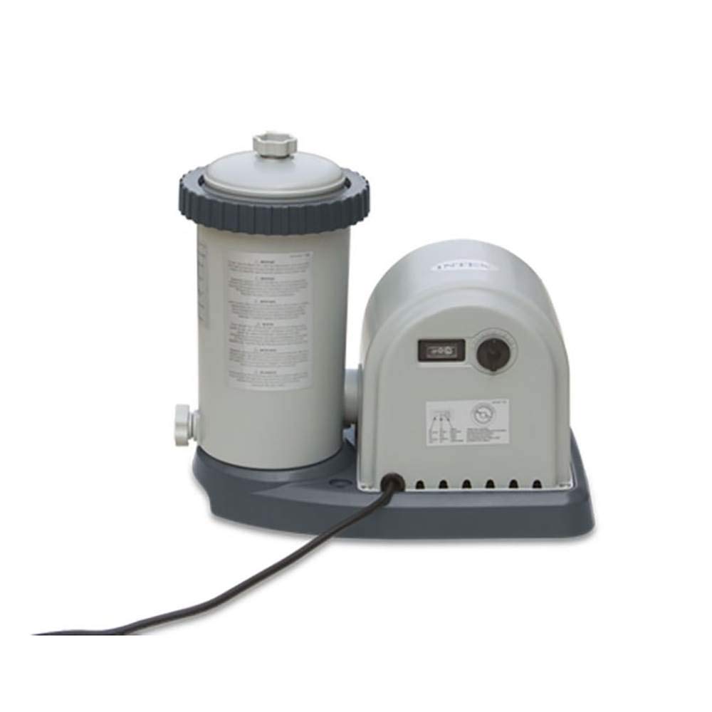 Intex 1500 GPH Above Ground Pool Pump with Plunger Valve Replacement - High Performance Swimming Pool Filter System for Backyard, Inflatable Pools & Spa Maintenance