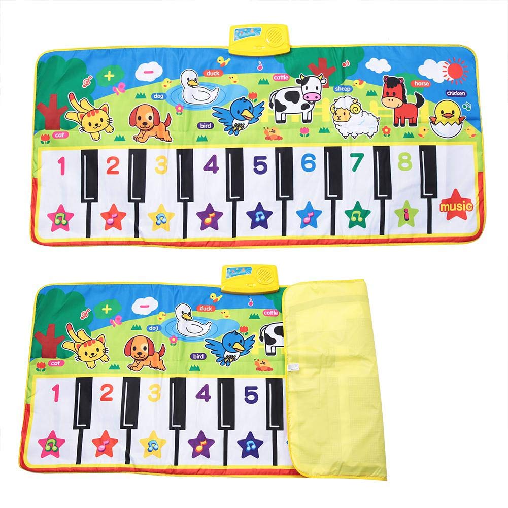 ABC Kids Musical Playmat - 2-Step Piano Keyboard Dance Floor Mat for Boys & Girls | Early Education Touch Play Carpet for Toddlers | Perfect for Dance, Music Learning & Interactive Play at Home