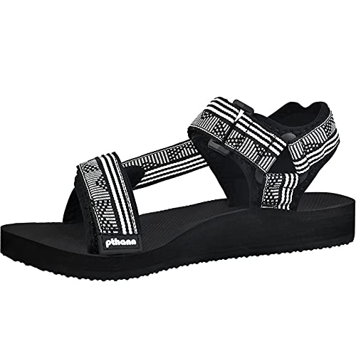 Women's Sport Sandals with Arch Support - Adjustable Velcro Athletic Sandals for Plantar Fasciitis, Hiking & Walking | Waterproof Outdoor Beach Sandals for Summer Activities