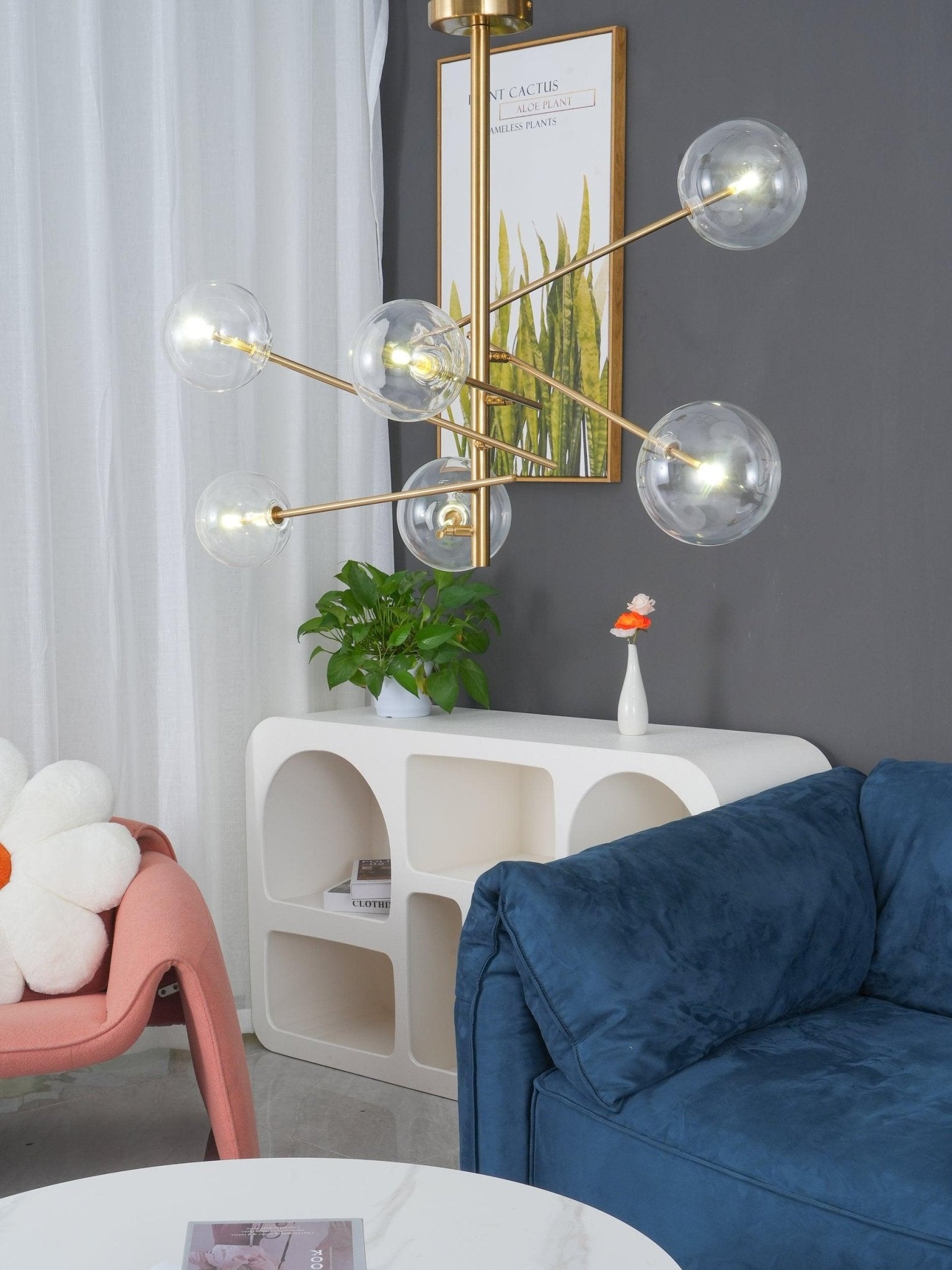 Bolle Chandelier - Modern Crystal Ceiling Light Fixture for Dining Room, Living Room & Bedroom | Elegant Home Decor Lighting
