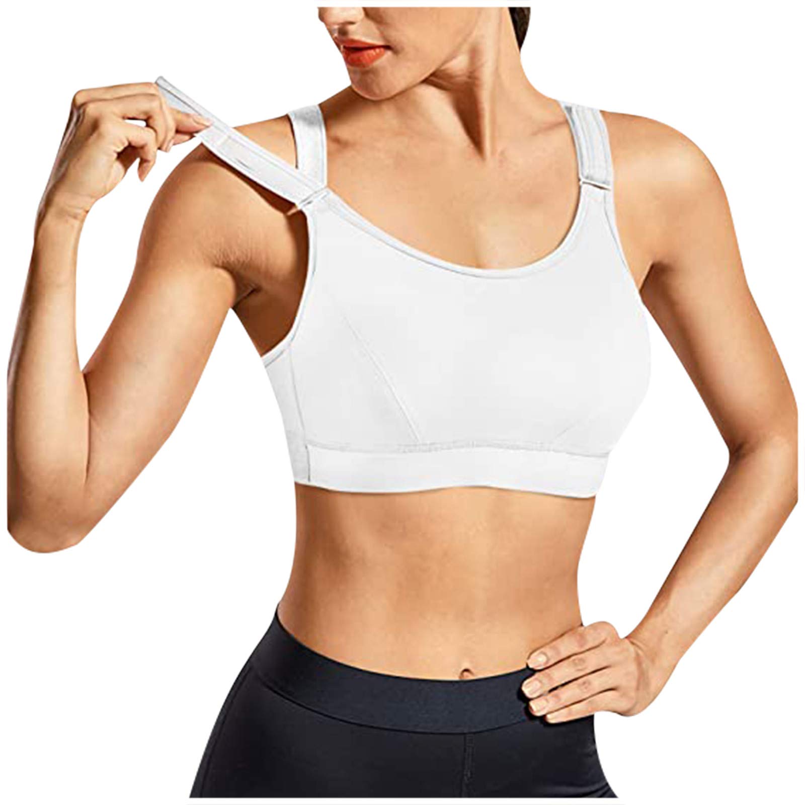 Full Coverage Lace Bras for Women - Fashion Sleeveless Casual Vest with Chest Pad, Comfortable Movement Short Tank Tops for Everyday Wear, Workout & Lounge