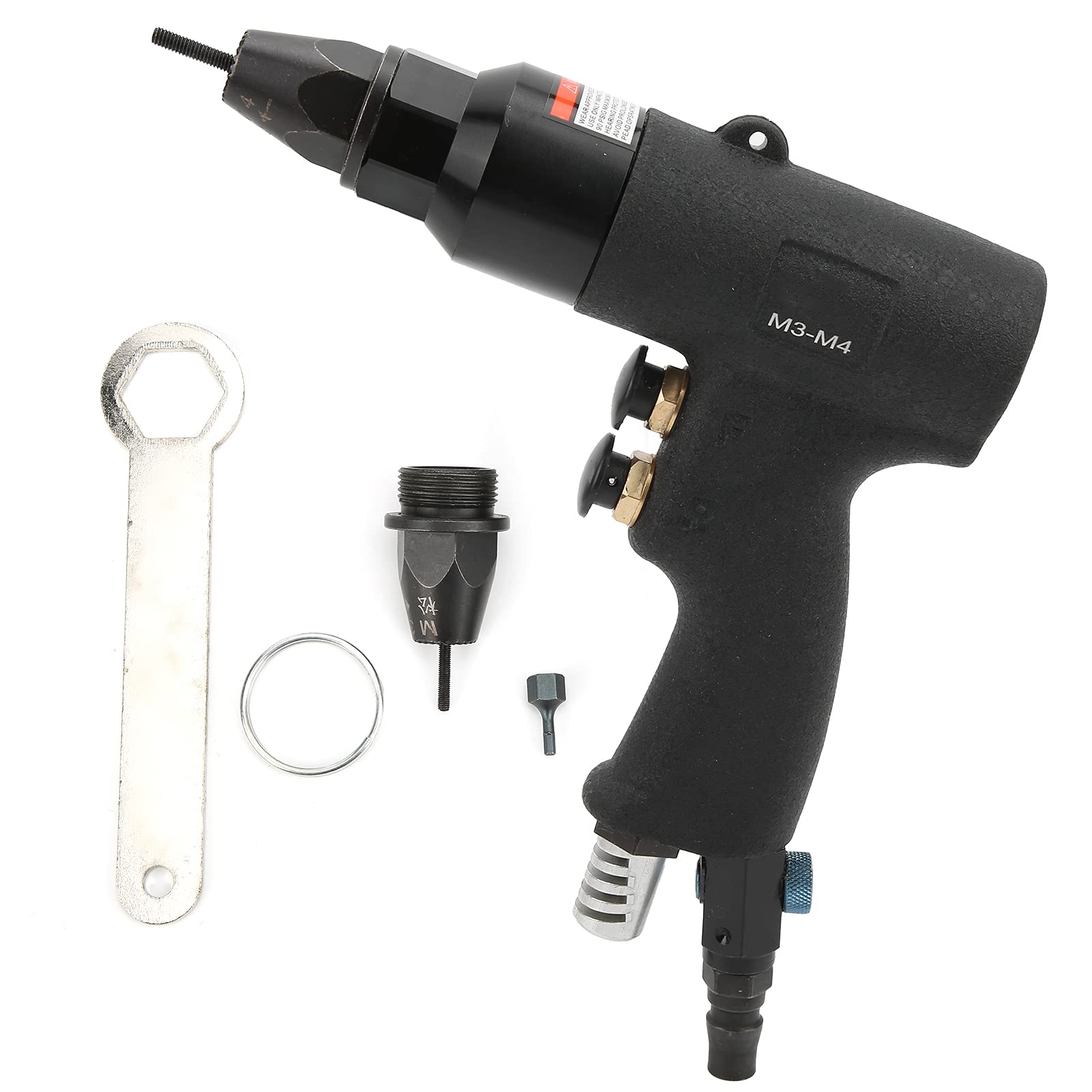 High-Efficiency Pneumatic Riveter with Strong Power & Riveting Pull - M3/M4 Working Range for Industrial Use | Perfect for Metal Fabrication, Automotive Repair & Construction Projects