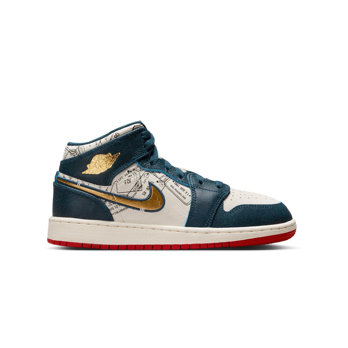 Kids Air Jordan 1 Mid SE 'Take Flight' Basketball Shoes - Comfortable Sneakers for Boys & Girls - Perfect for School, Sports & Casual Wear