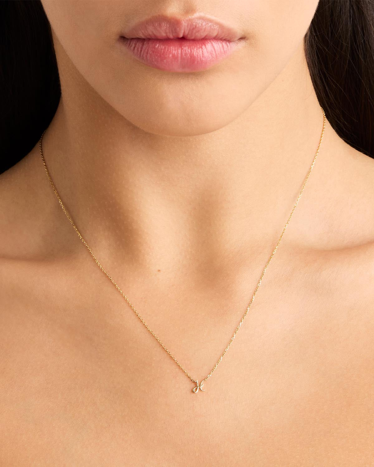 14K Solid Gold Love Letter Necklace for Women - Personalized Romantic Jewelry Gift for Her - Perfect for Anniversaries, Valentine's Day & Special Occasions