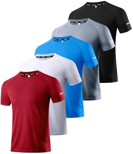 5 Pack-black/Greyblue/White/Red