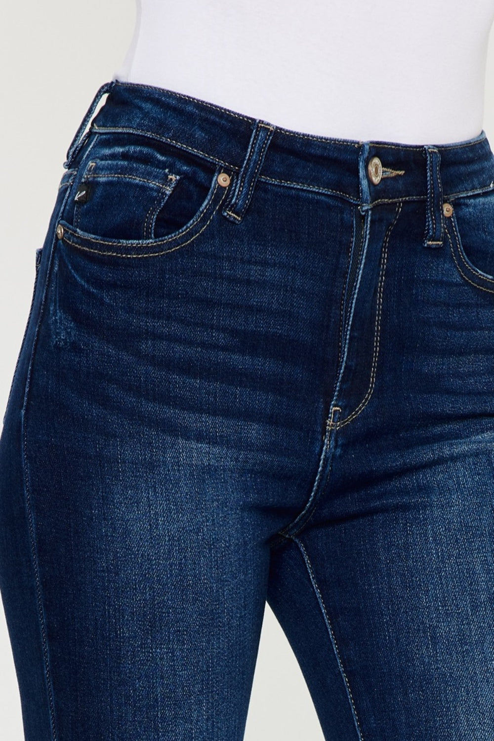 Kancan Women's High Rise Skinny Jeans - Distressed Ankle Frayed Denim Pants for Casual Outfits & Streetwear Fashion