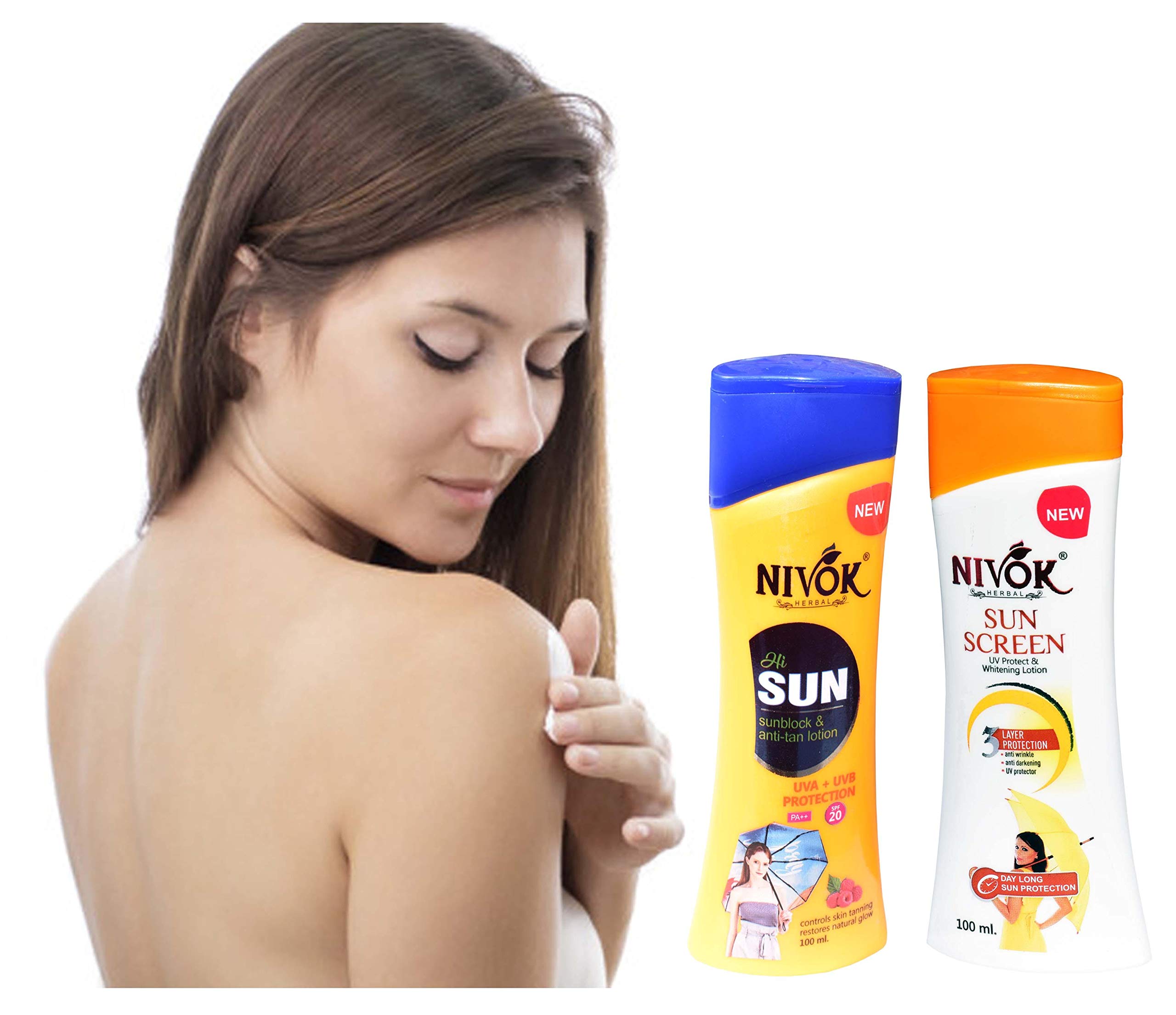 2 Pack SPF 20 Sunscreen Lotion with UVA/UVB Protection & PA++ Rating | 3-Layer Day Long Sun Protection for Face & Body | Anti-Tan & Whitening Formula | Perfect for Beach, Swimming & Outdoor Activities
