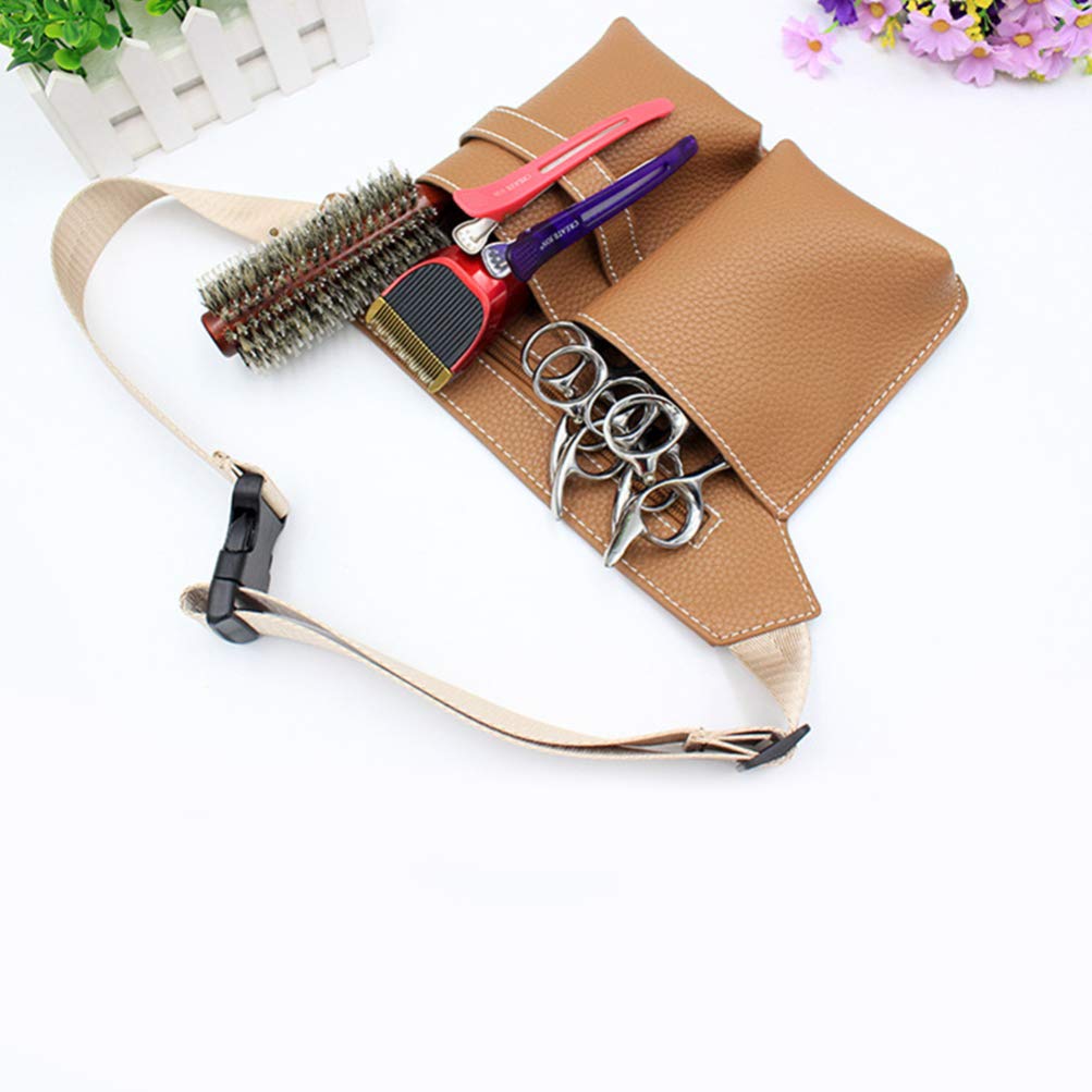 Lurrose 1pc Hair Stylist Waist Bag - Professional Salon Tool Organizer Pouch for Hair Care Equipment, Crossbody Work Belt Bag for Men & Women - Perfect for Salon Stylists, Barbers & Mobile Hairdressers (PU Leather)