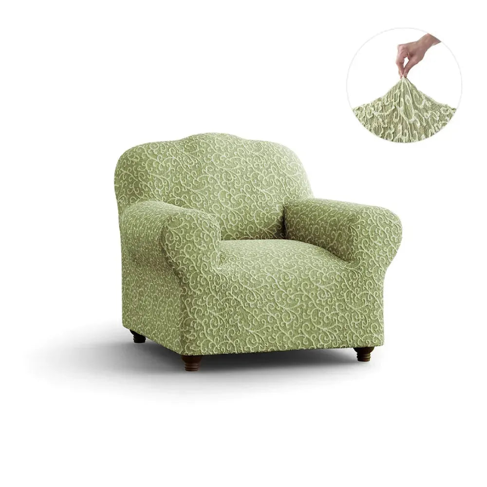 Stylish Jacquard 3D Armchair Slipcover - Premium Stretchable Furniture Protector for Living Room, Bedroom & Office Decor