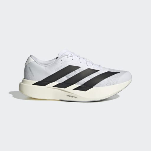Adizero Evo SL Men's Running Shoes - Lightweight & Breathable (White/Black/White) | Perfect for Marathon Training & Road Running