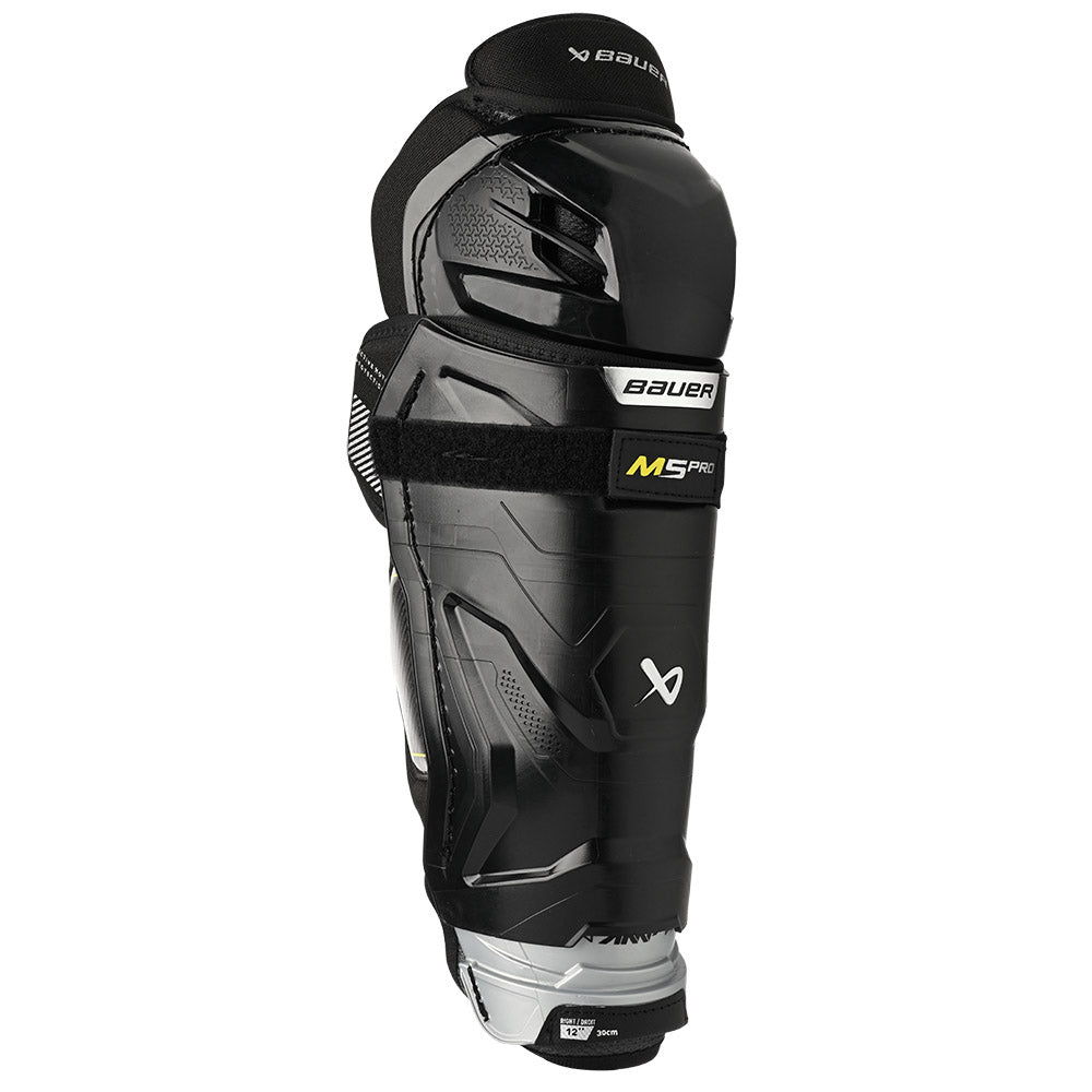 Bauer Supreme M5 Pro Junior Ice Hockey Shin Guards - Youth Protective Gear for Hockey Players - Perfect for Games, Practice & Training