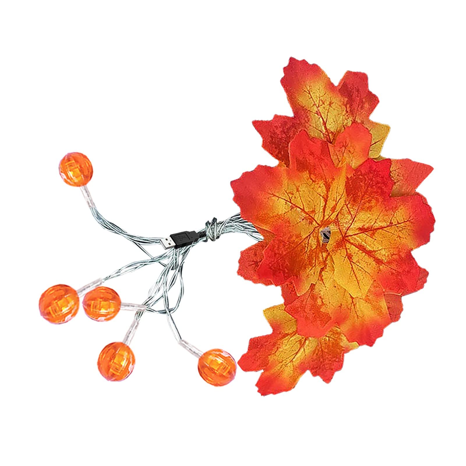 JTWMY Multicolor LED Maple Pumpkin String Lights - Halloween Yard & Party Decor, Valentine Sticks for Indoor/Outdoor Room Decoration | Perfect for Garden, Patio, Wedding & Holiday Lighting