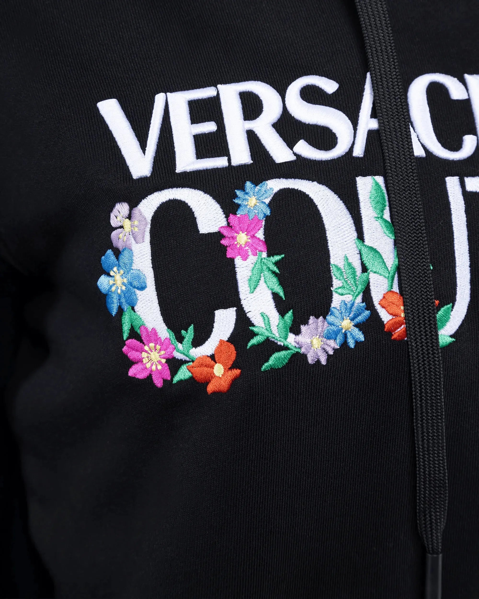 Floral Embroidered Logo Hoodie for Women - Soft Cotton Pullover Sweatshirt with Stylish Floral Design, Perfect for Casual Outfits, Streetwear and Spring Fashion
