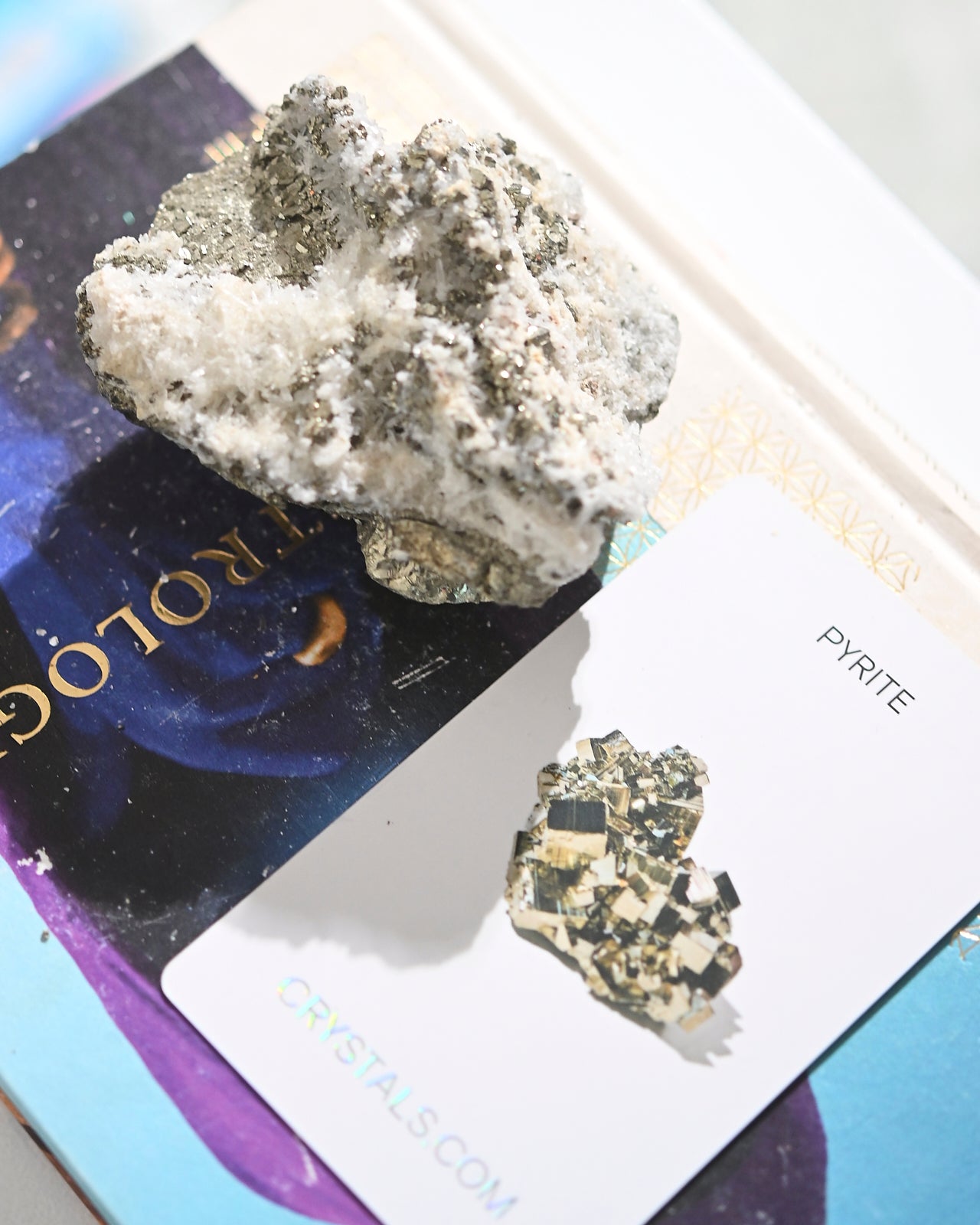 Natural Pyrite and Quartz Crystal Cluster - Healing Stones for Meditation, Home Decor, and Spiritual Gifts | Perfect for Yoga, Reiki, and Energy Work