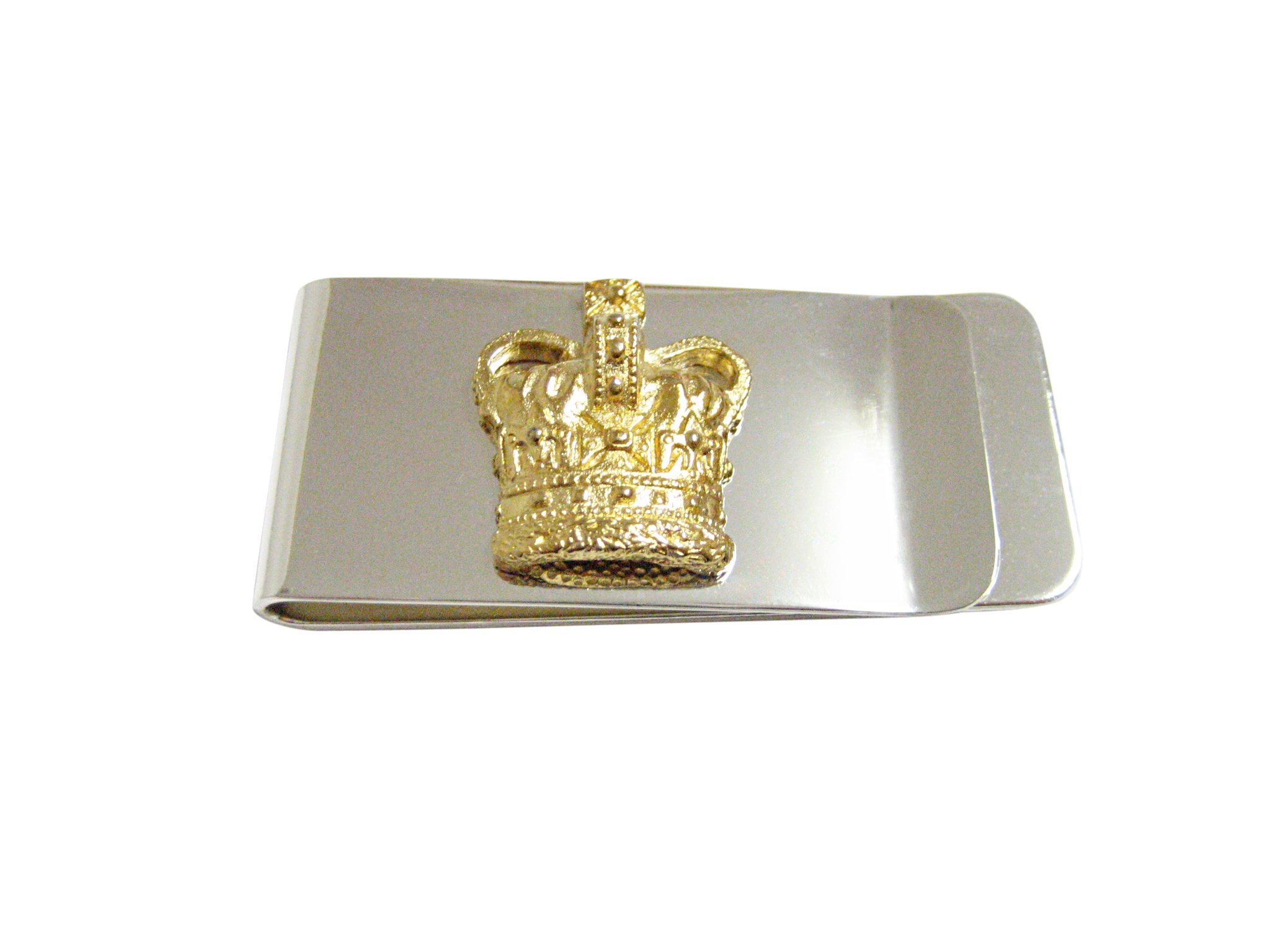 Premium Gold-Toned Large Full Crown Money Clip for Men - Elegant Wallet Accessory for Cash, Credit Cards & ID - Perfect for Gifts, Weddings & Business Use
