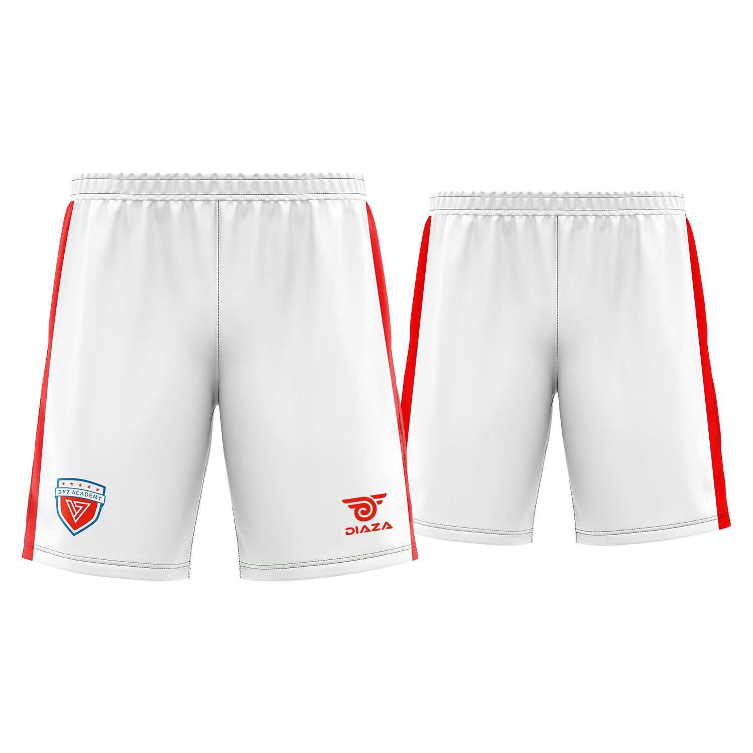 DV7 Men's Athletic Shorts - Breathable Home & Gym Workout Uniform in White - Perfect for Running, Training & Casual Wear