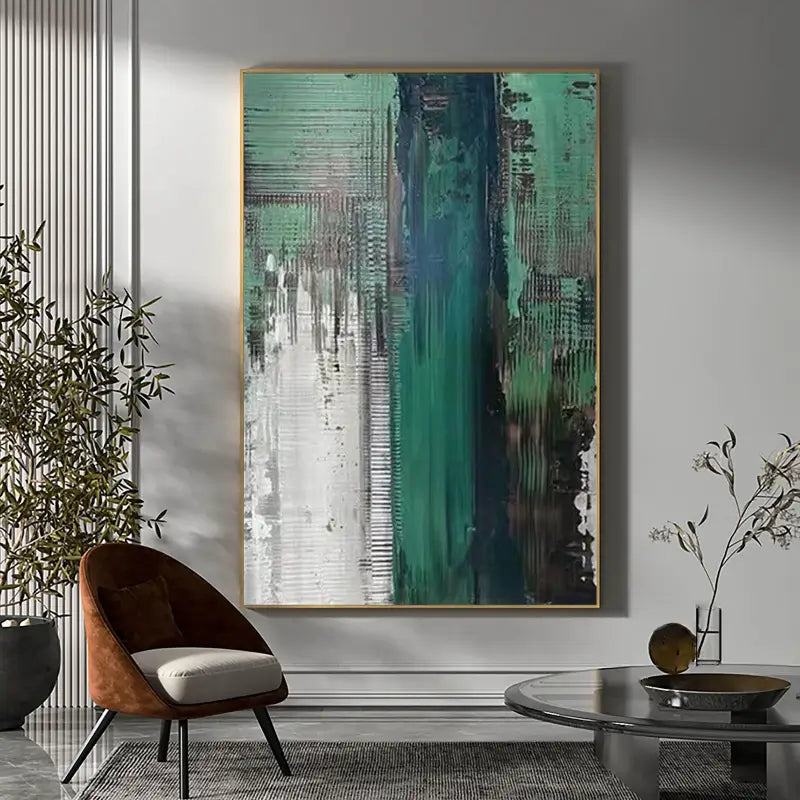 Abstract Painting #AB 011 - Modern Wall Art Decor for Living Room, Bedroom & Office | Handmade Canvas Artwork