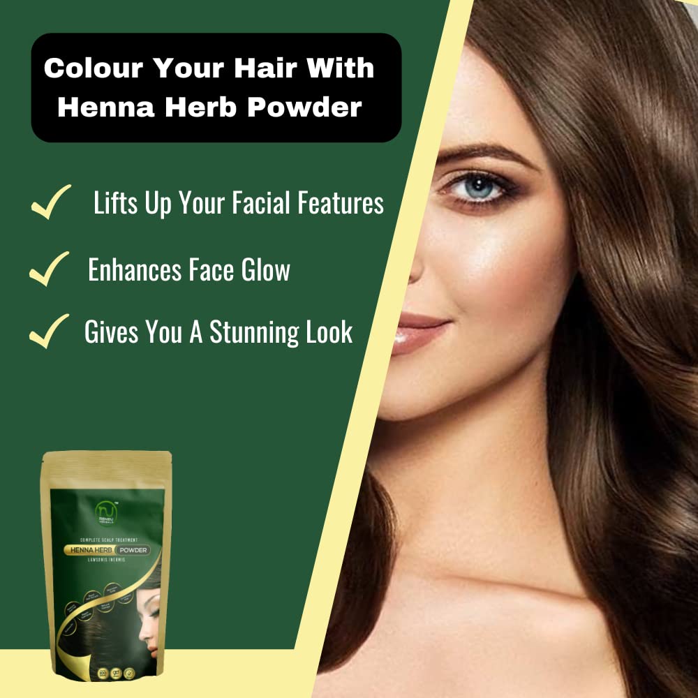 Organic Natural Henna & Aloe Vera Powder for Hair Growth & Shine | 100% Pure Mehndi Powder | Chemical-Free Hair Treatment | Pack of 2 (200g) | Perfect for DIY Hair Coloring, Conditioning & Bridal Mehndi Designs