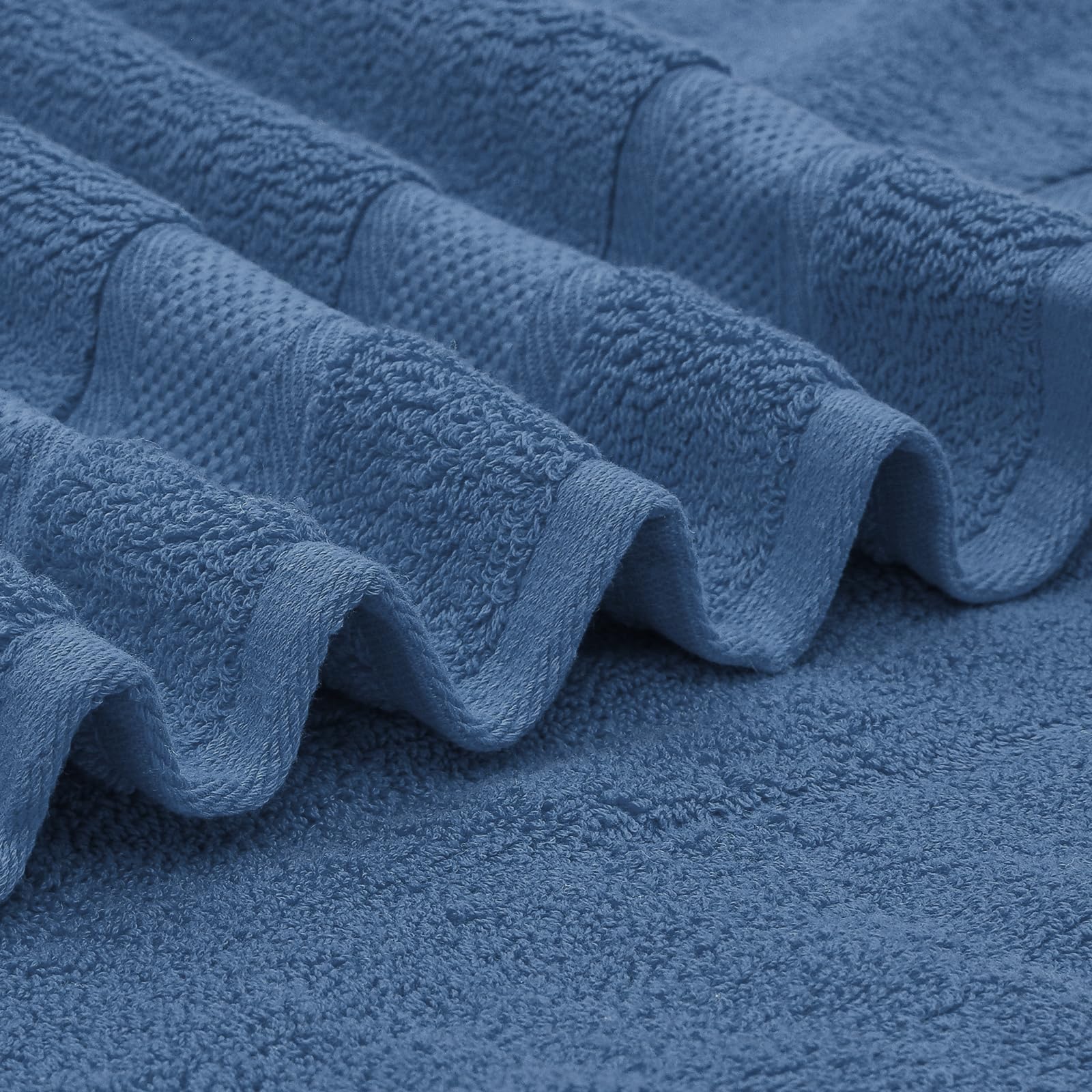 Magshion Extra Large Cotton Bath Sheet - Oversized Quick-Dry Bath Towel Set of 2 for Adults, Soft & Absorbent, Blue - Perfect for Spa, Beach & Luxury Bathroom Use