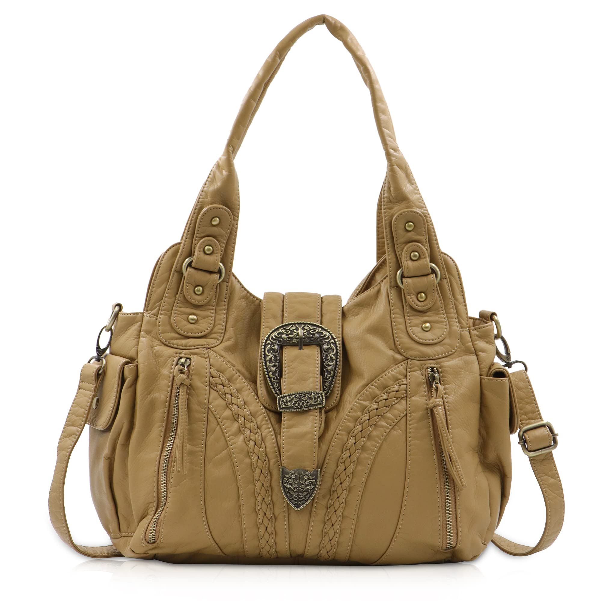 Montana West Leather Crossbody Bag for Women - Concealed Carry Purse for Everyday Use