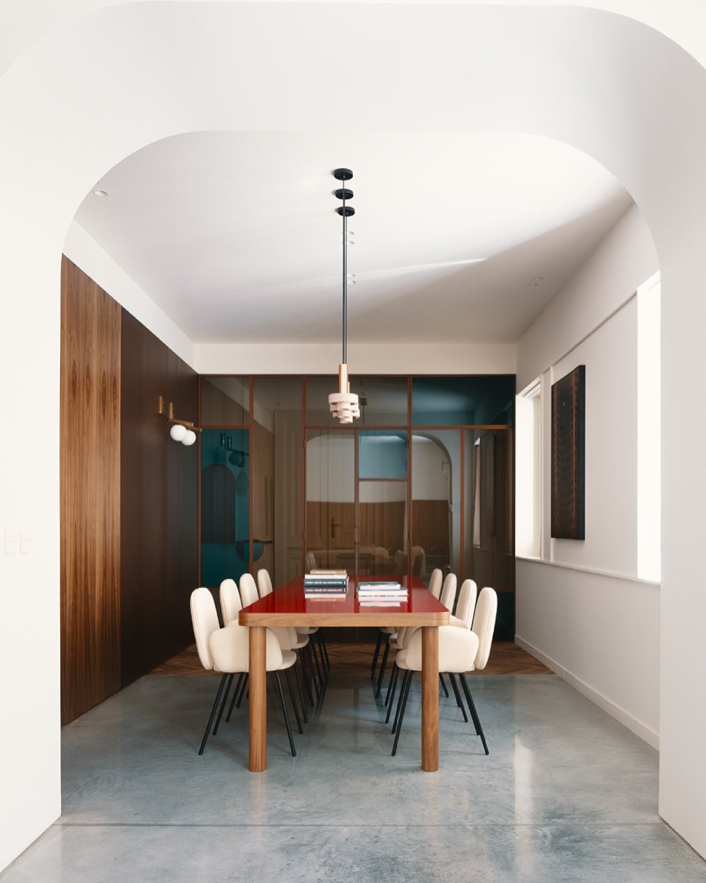 Ambra Pendant Lamp - Modern Hanging Light Fixture for Dining Room, Kitchen, or Living Room Decor - Elegant Glass Ceiling Light with Adjustable Cord