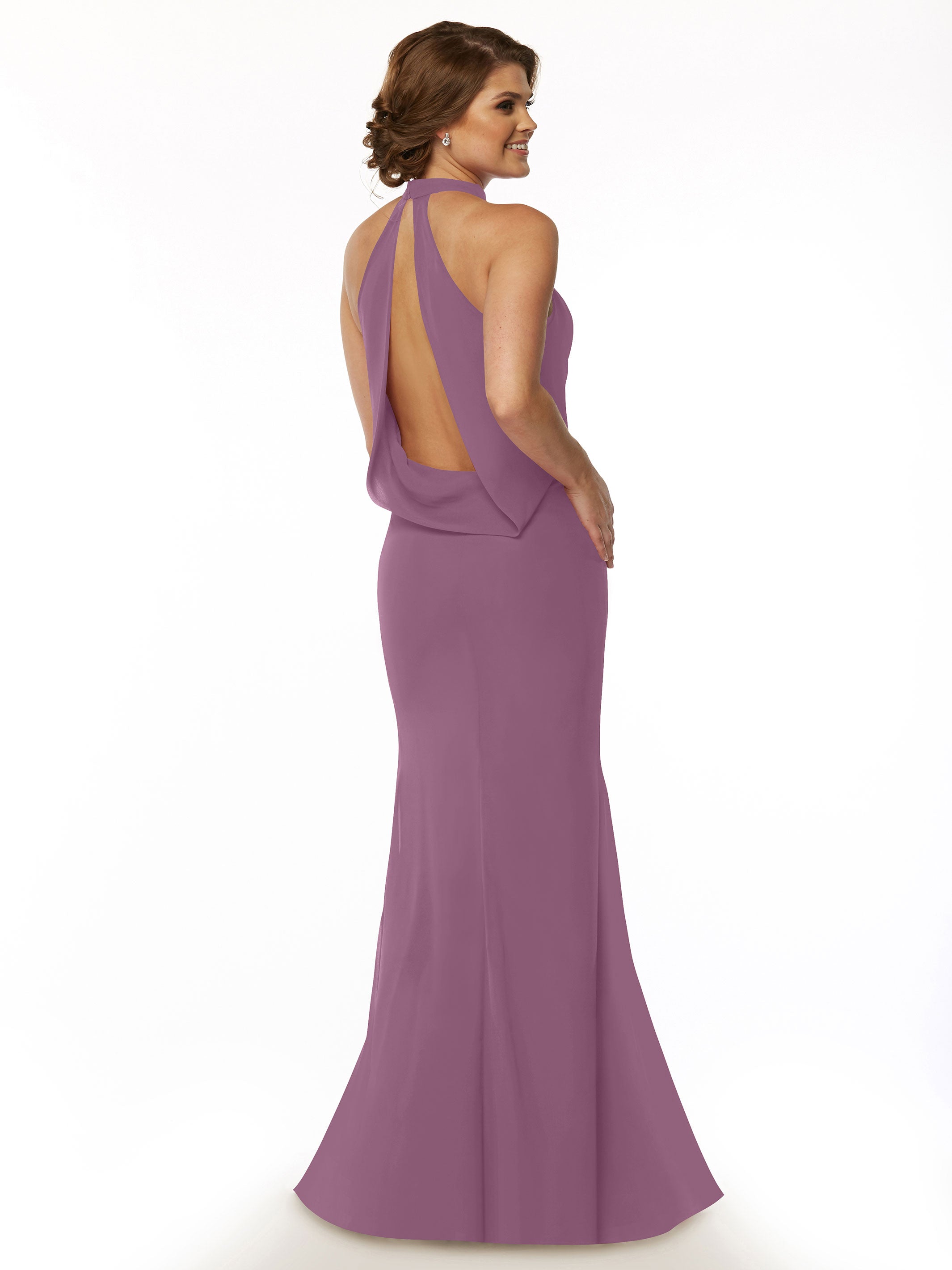 Elegant Mermaid Bridesmaid Dress with Halter Neckline - Perfect for Beach Weddings, Formal Events & Special Occasions