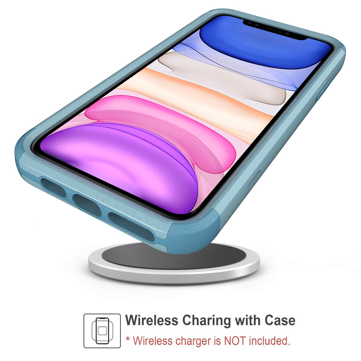 Shockproof Heavy Duty Armor Case for iPhone 12 Pro Max - 3-Layer Protective Rugged Cover [Teal & Teal] | Cute Women's Design | Perfect for Outdoor Adventures & Daily Protection