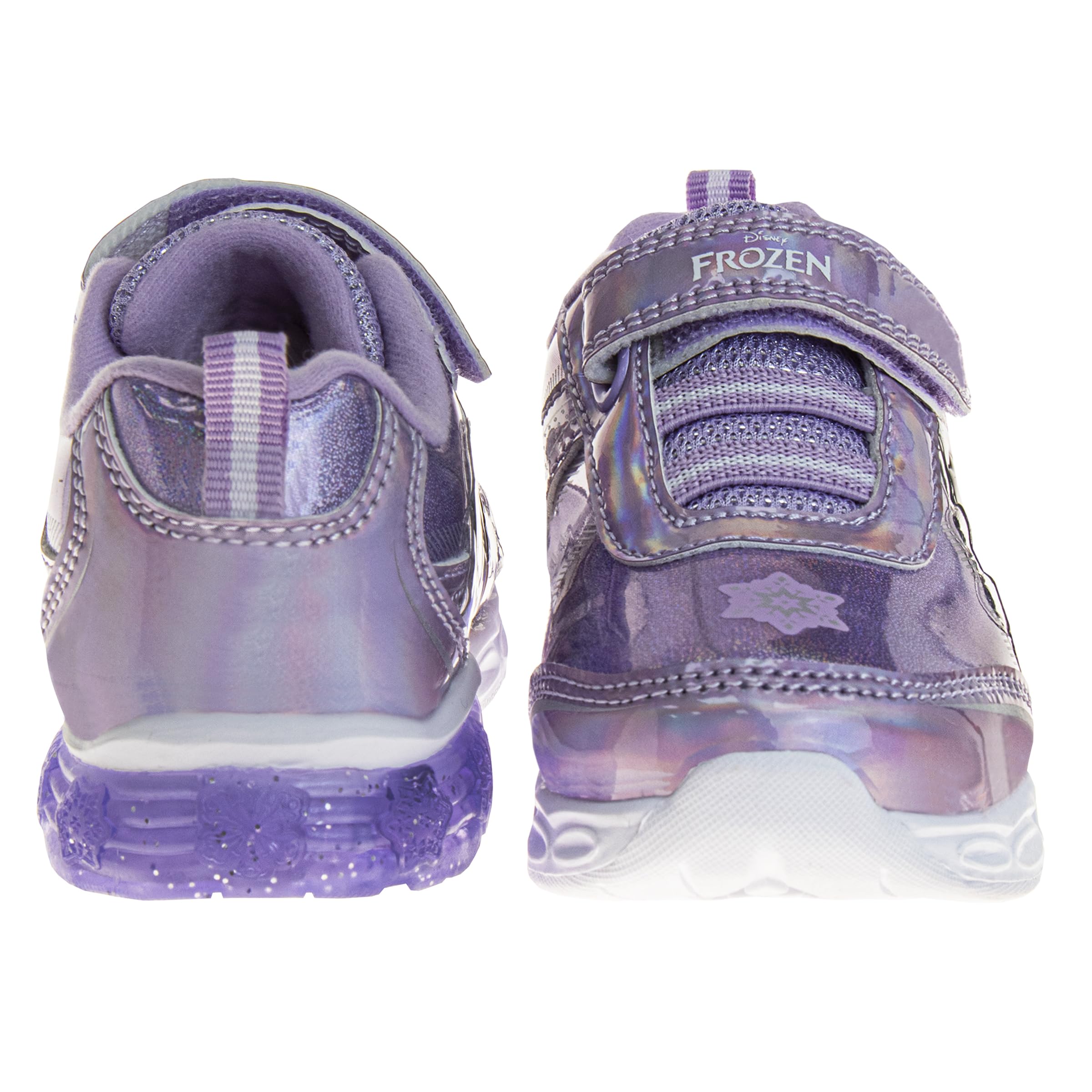Disney Frozen Light Up Sneakers for Toddler & Little Girl - Glow in The Dark Running Shoes for Kids - Perfect for Playtime, Parties & Outdoor Activities