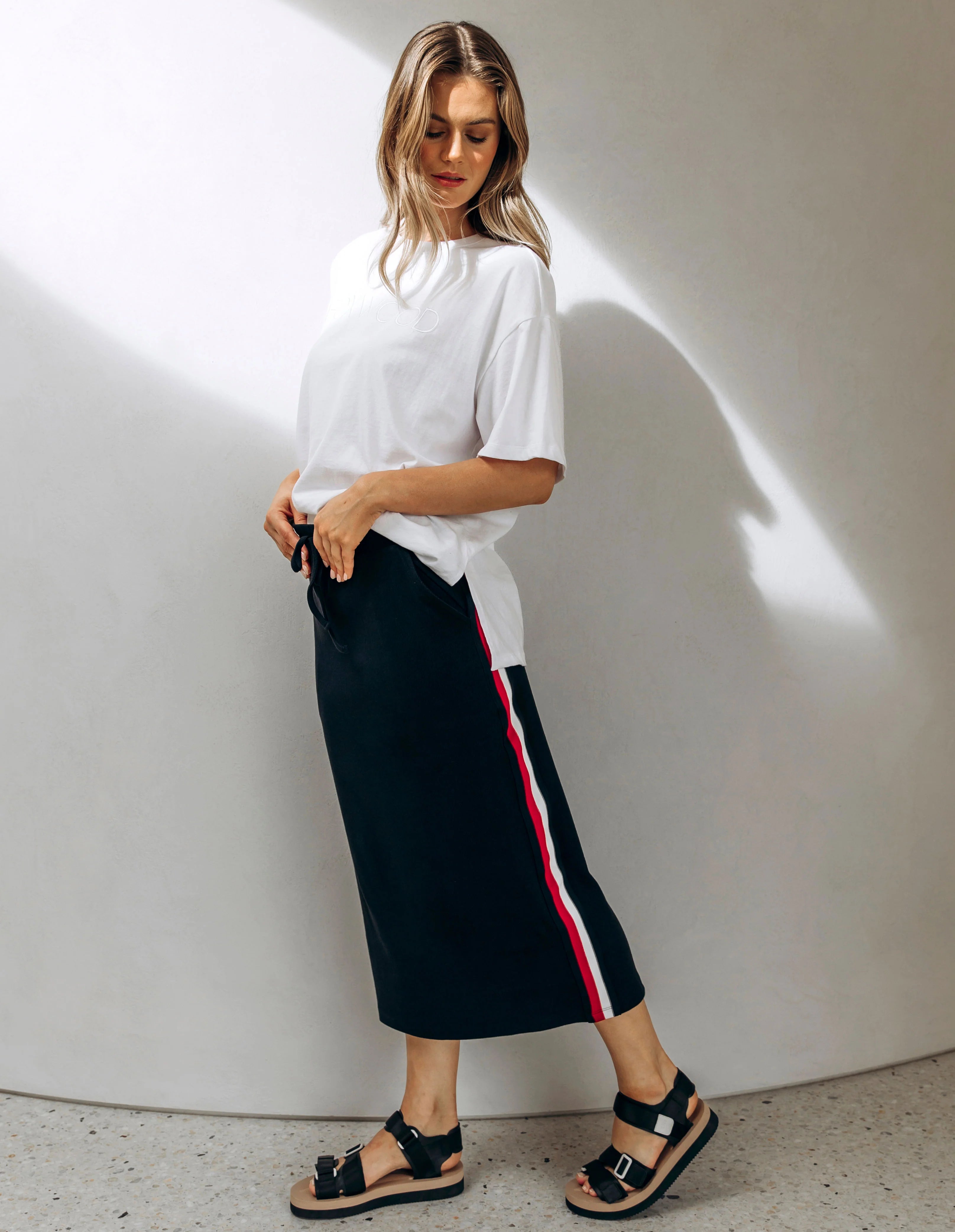 Stabilize Skirt for Women - Navy Blue A-Line Skirt | Perfect for Work, Office, and Casual Wear