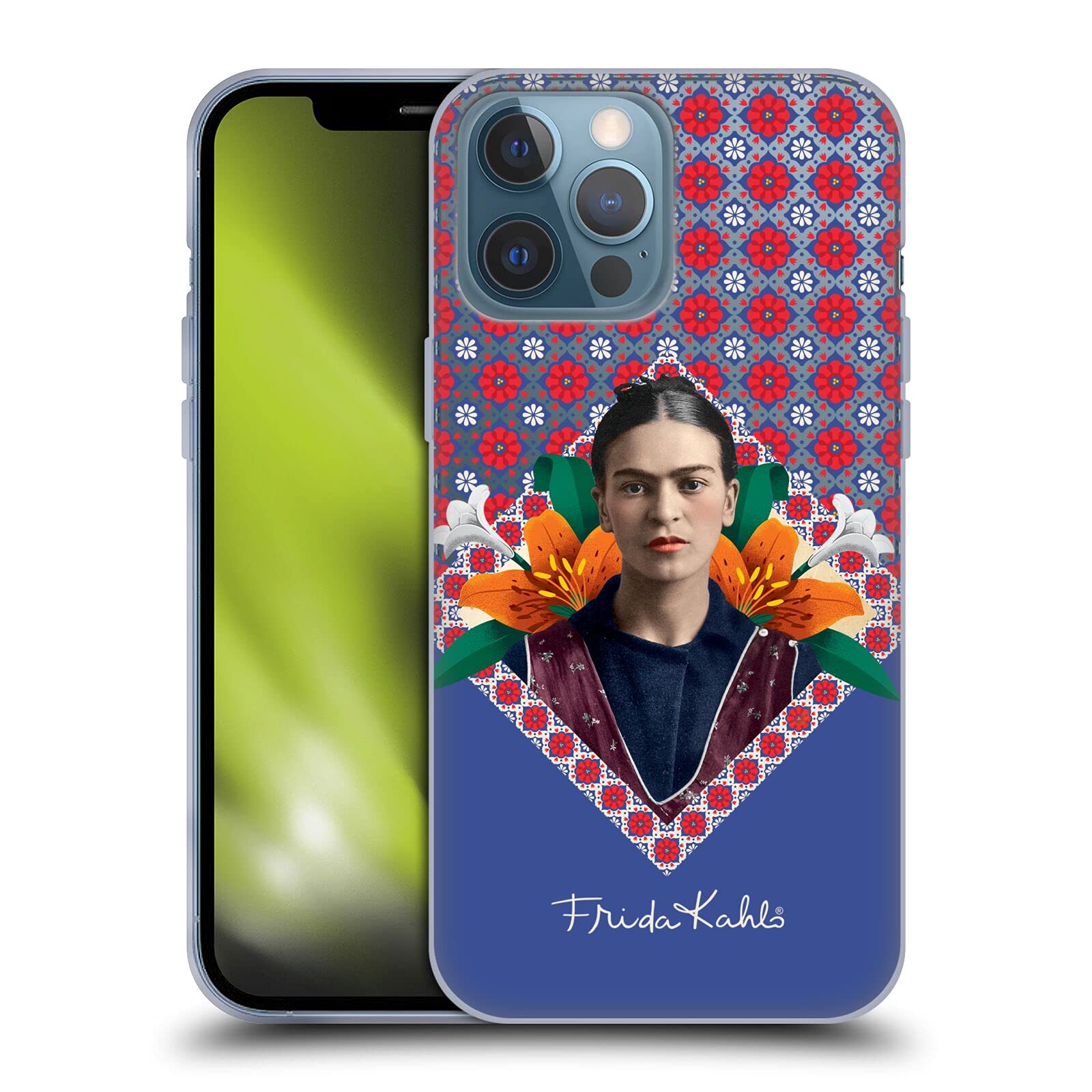 Officially Licensed Frida Kahlo Lilies Portrait iPhone 13 Pro Max Case - Soft Gel Phone Cover for Apple iPhone 13 Pro Max - Perfect for Art Lovers & Unique Style Protection