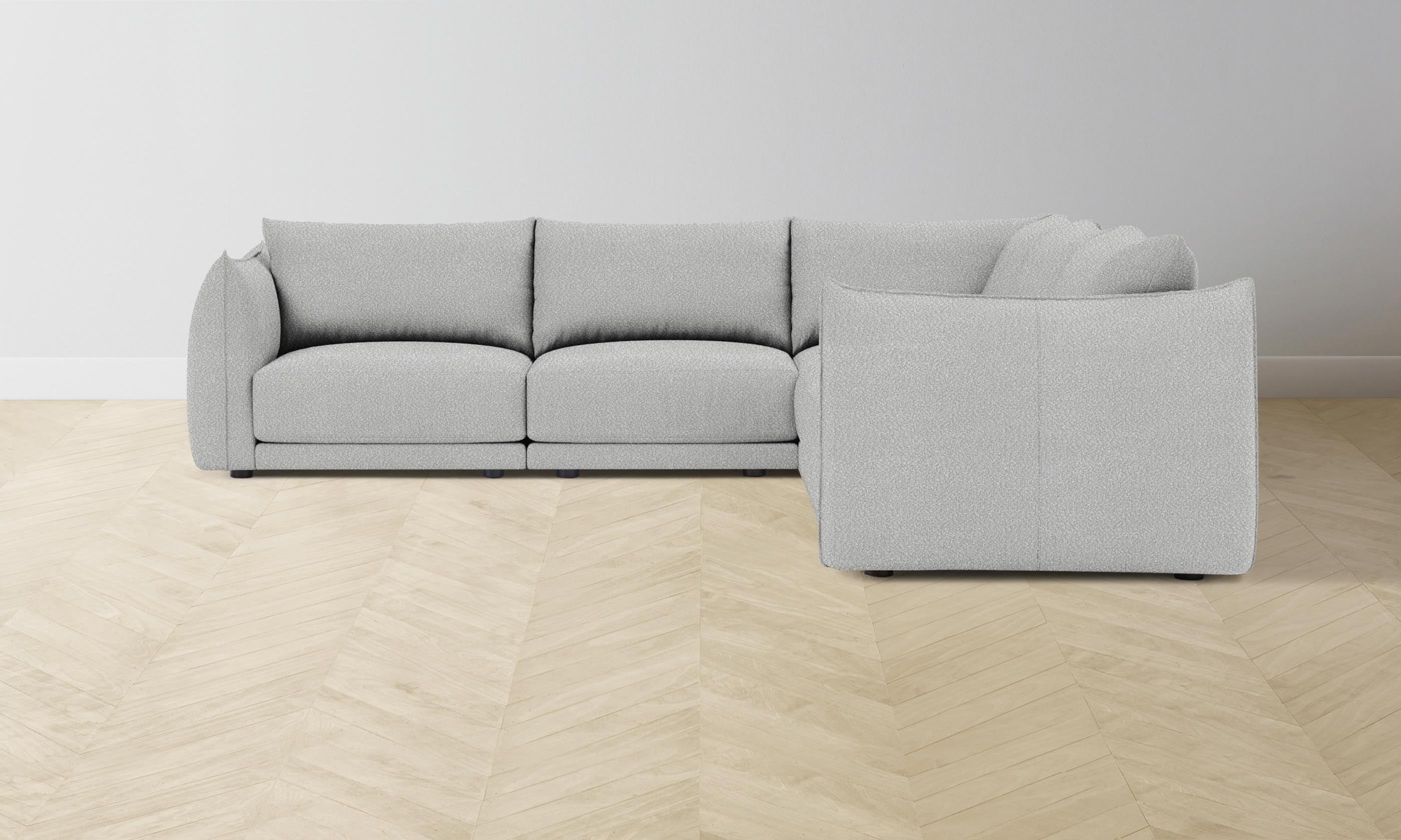 Luxury Italian Bouclé Modular Sectional Sofa with Waterfall Edge - Perfect for Modern Living Room & Lounge Areas