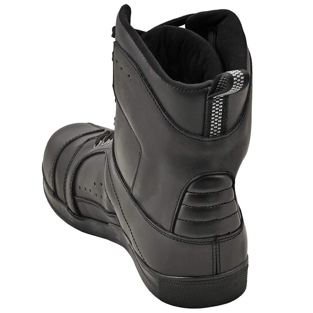 WICKED STOCK Classic Leather Men's Motorcycle Boots - Black Size 9 | Durable Riding Boots for Harley & Cruiser Bikes | Perfect for Long Distance Touring & Daily Commute