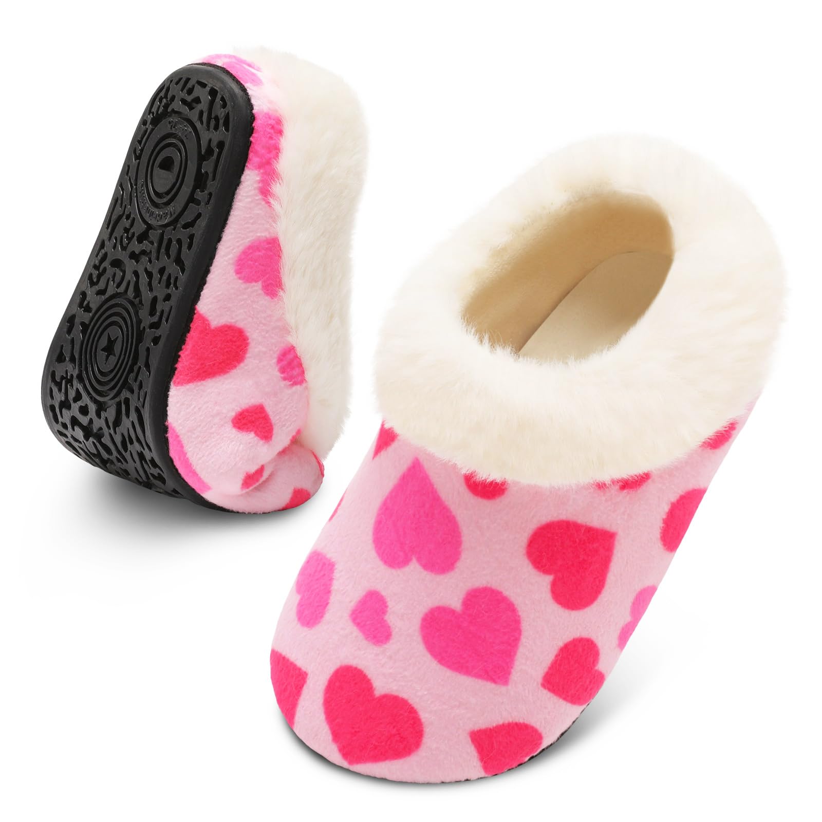 FEETCITY Toddler Slippers for Kids - Warm Indoor Barefoot Shoes for Home Play